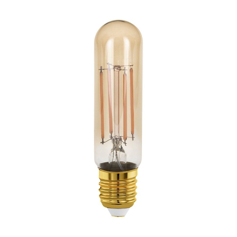 EGLO LED-Leuchtmittel Filament Röhre T32 4W = 28W E27 Gold 300lm 1700K, extra warmweiß, Dimmbar
