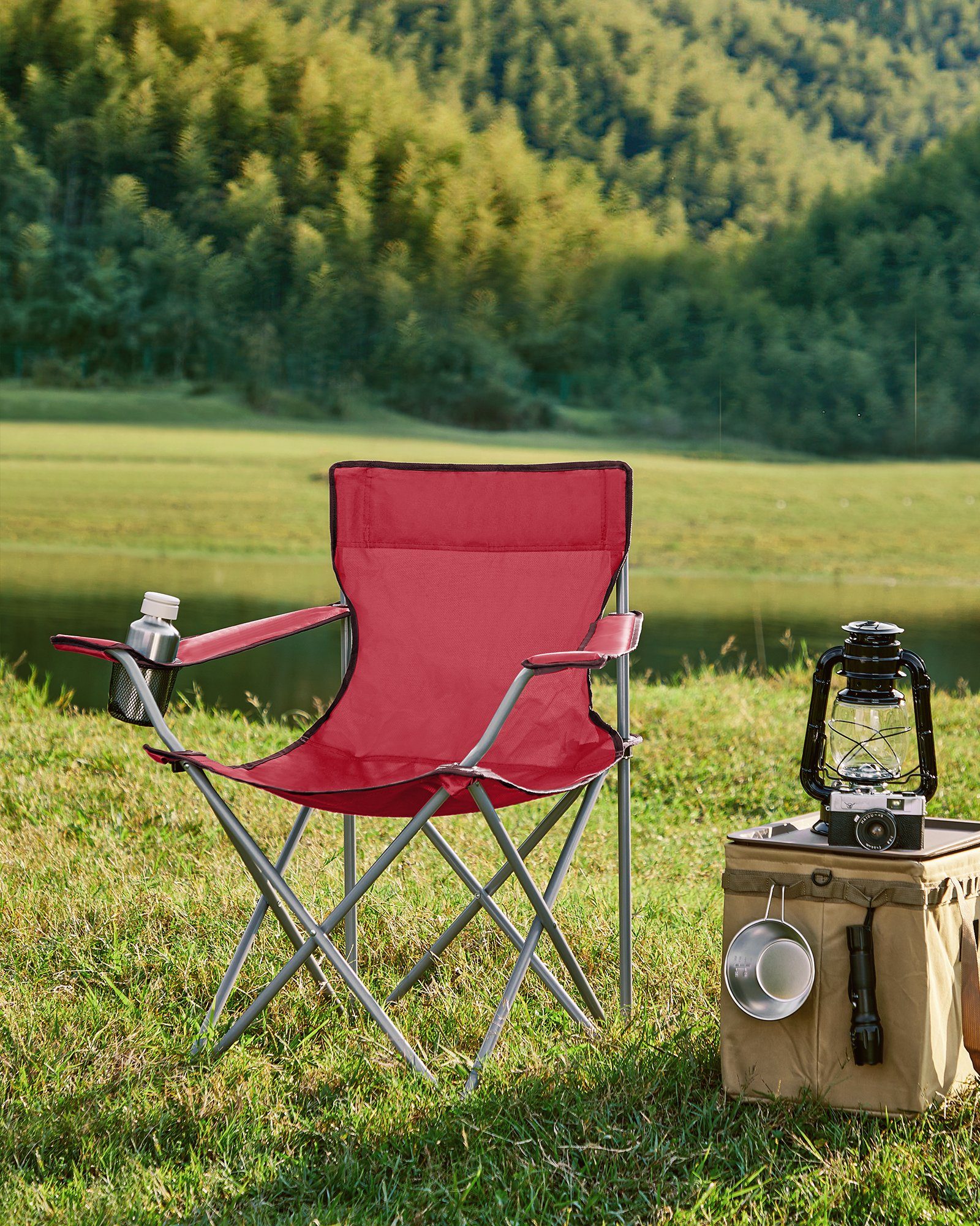 SONGMICS Campingstuhl, Klappstühle, 2er Set,bis 120 günstig online kaufen