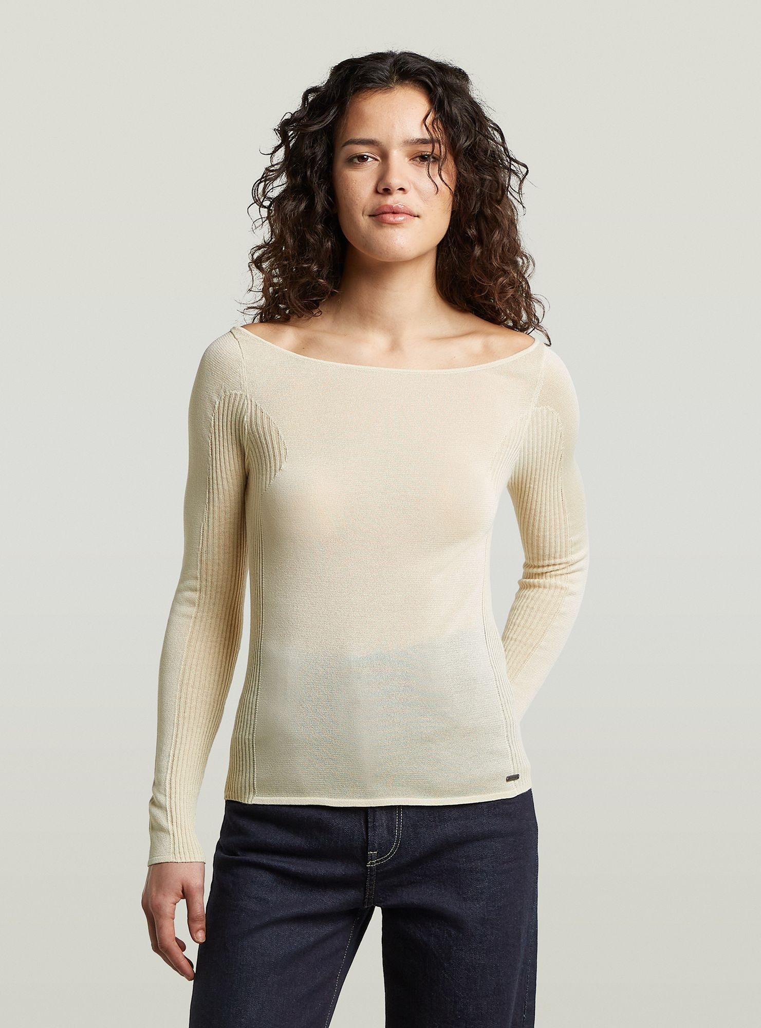 G-STAR Longpullover Engineered Sheer Slim Knit