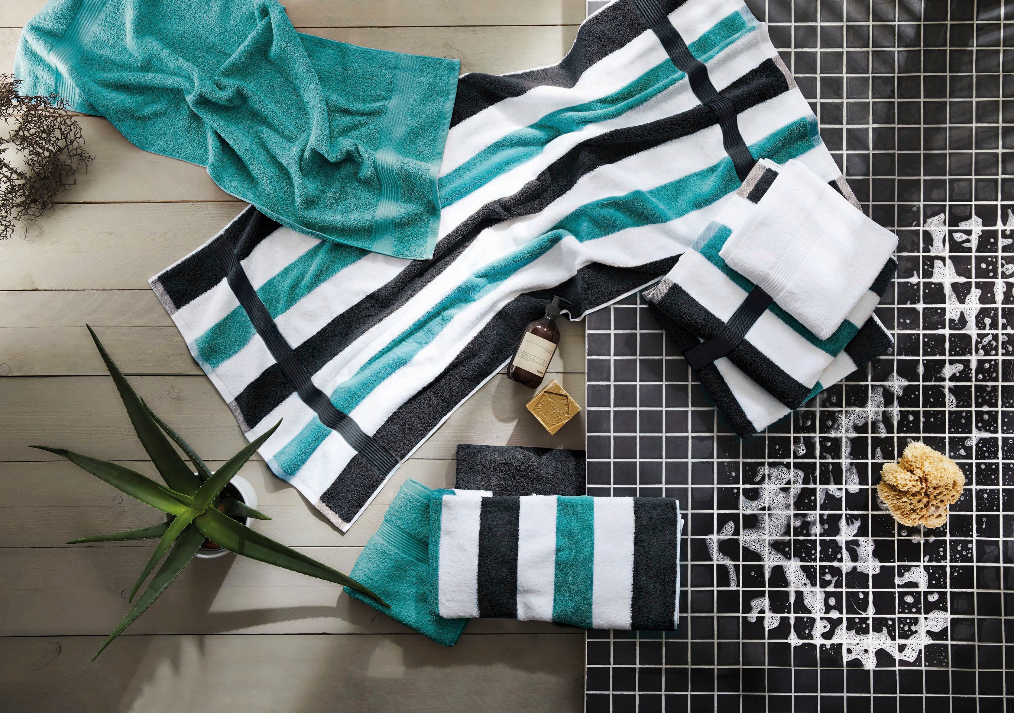 Gözze Badetuch New York, Frottier (1-St), moderne Uni-Farben, strukturierte günstig online kaufen