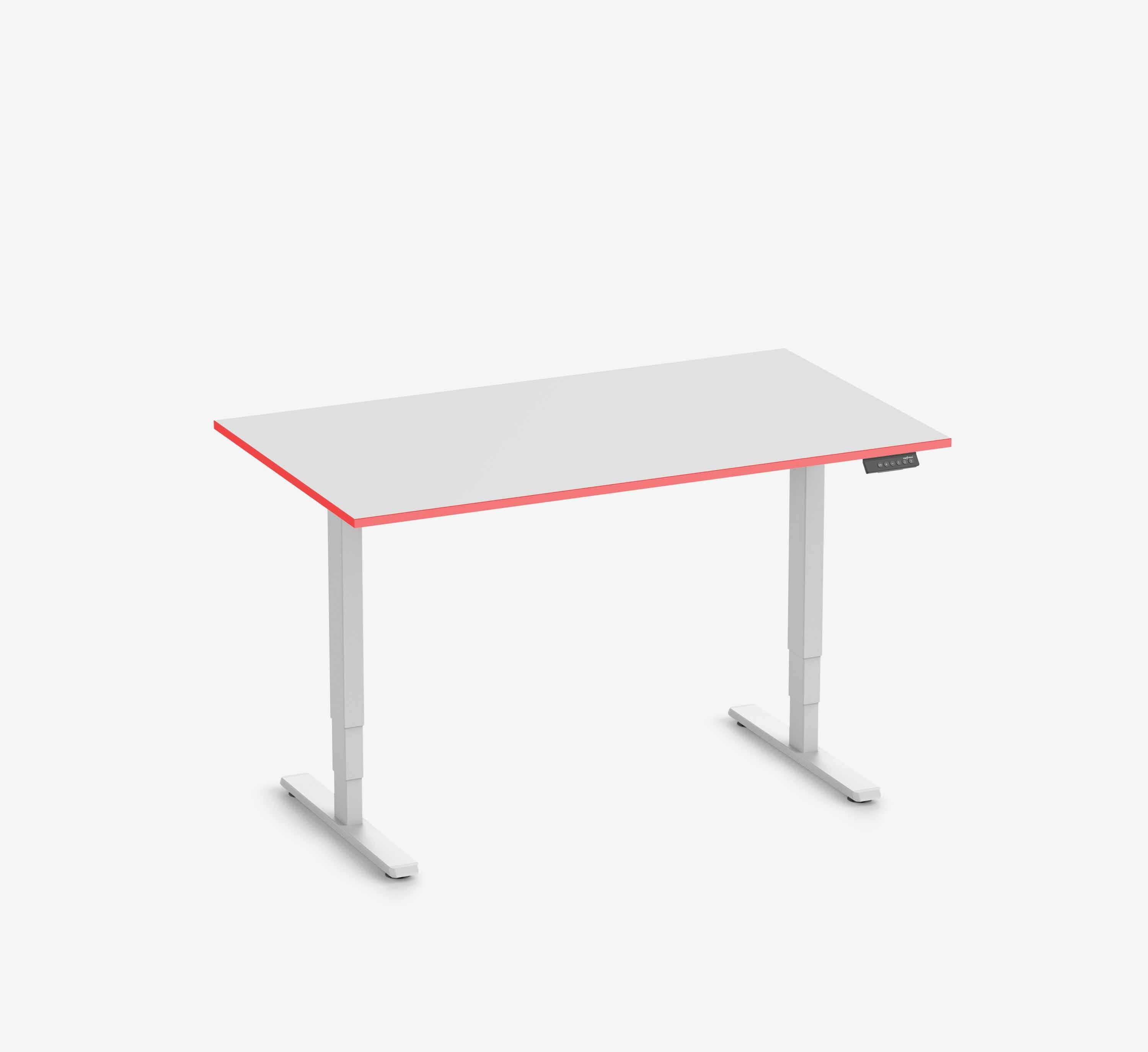 Ergolutions Schreibtisch FOKUS elektrisch höhenverstellbarer Gamingschreibtisch, 100 kg Traglast / Kollisionsschutz / 3-Fach-Memory / Timer