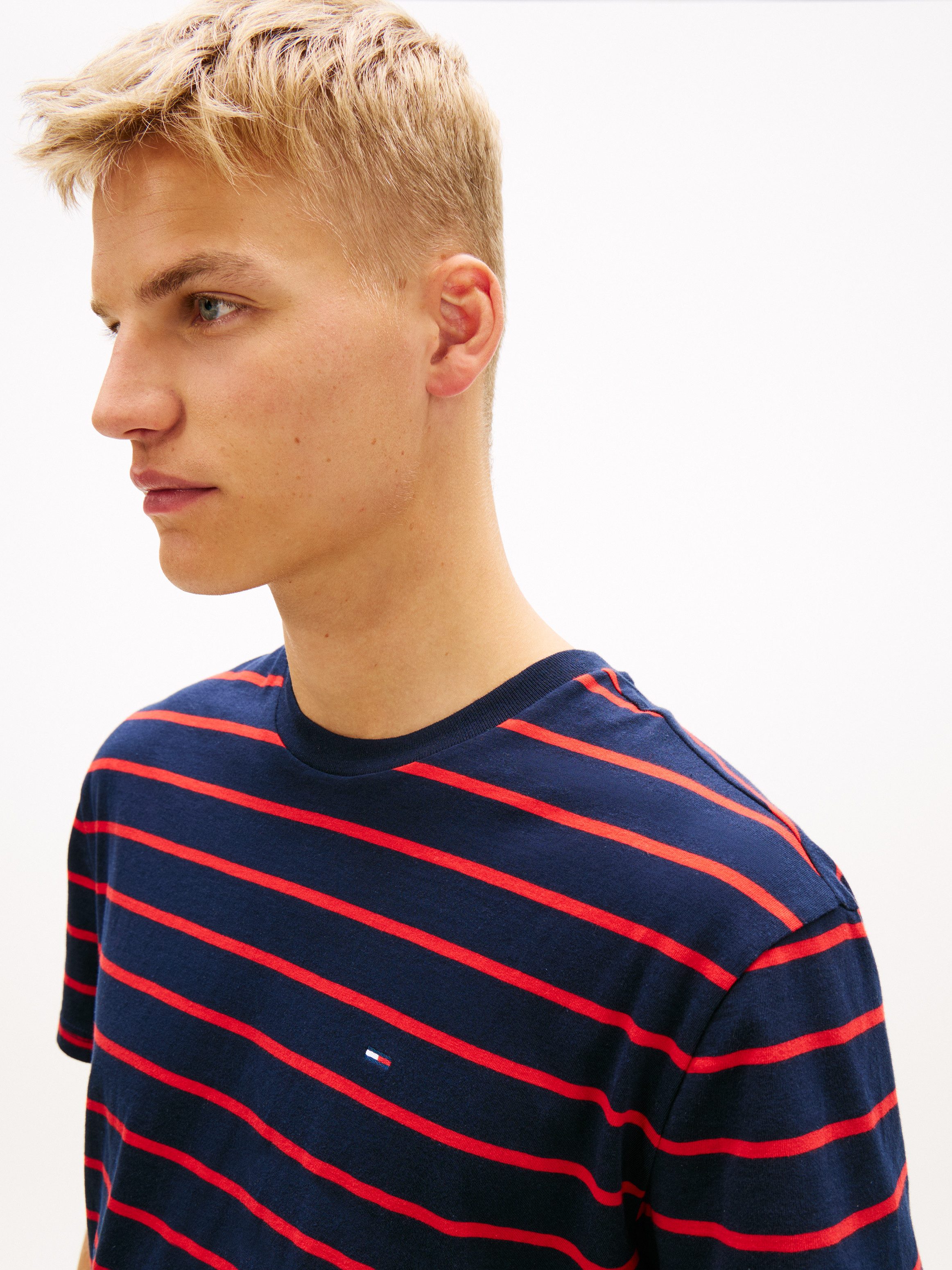 Tommy Jeans T-Shirt TJM REGULAR STRIPE Regular fit mit Rundhalsausschnitt günstig online kaufen