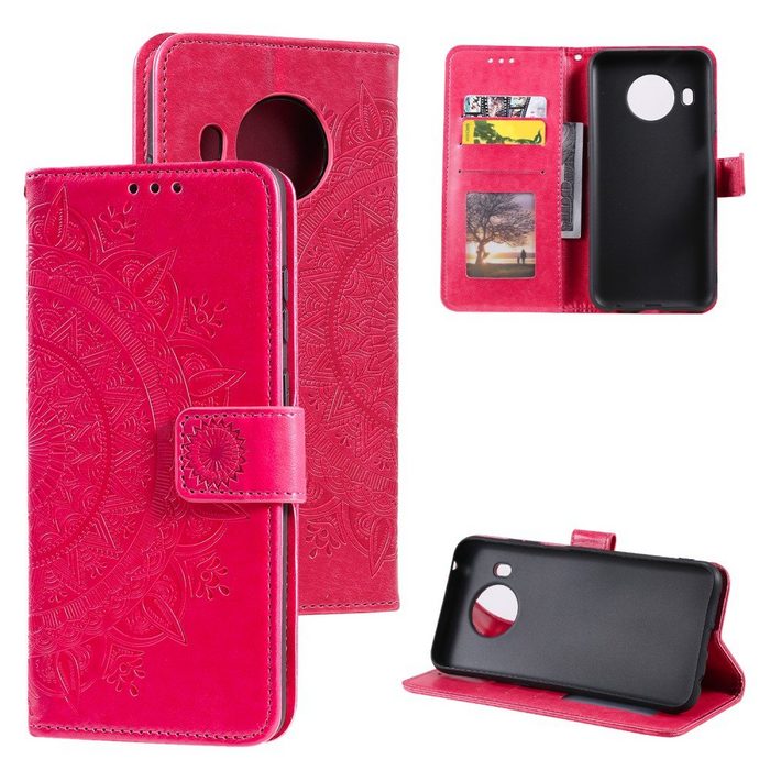 CoverKingz Handyhülle Hülle für Nokia X10/X20 Handyhülle Flip Case Cover Schutzhülle Etui Mandala Pink Mandala