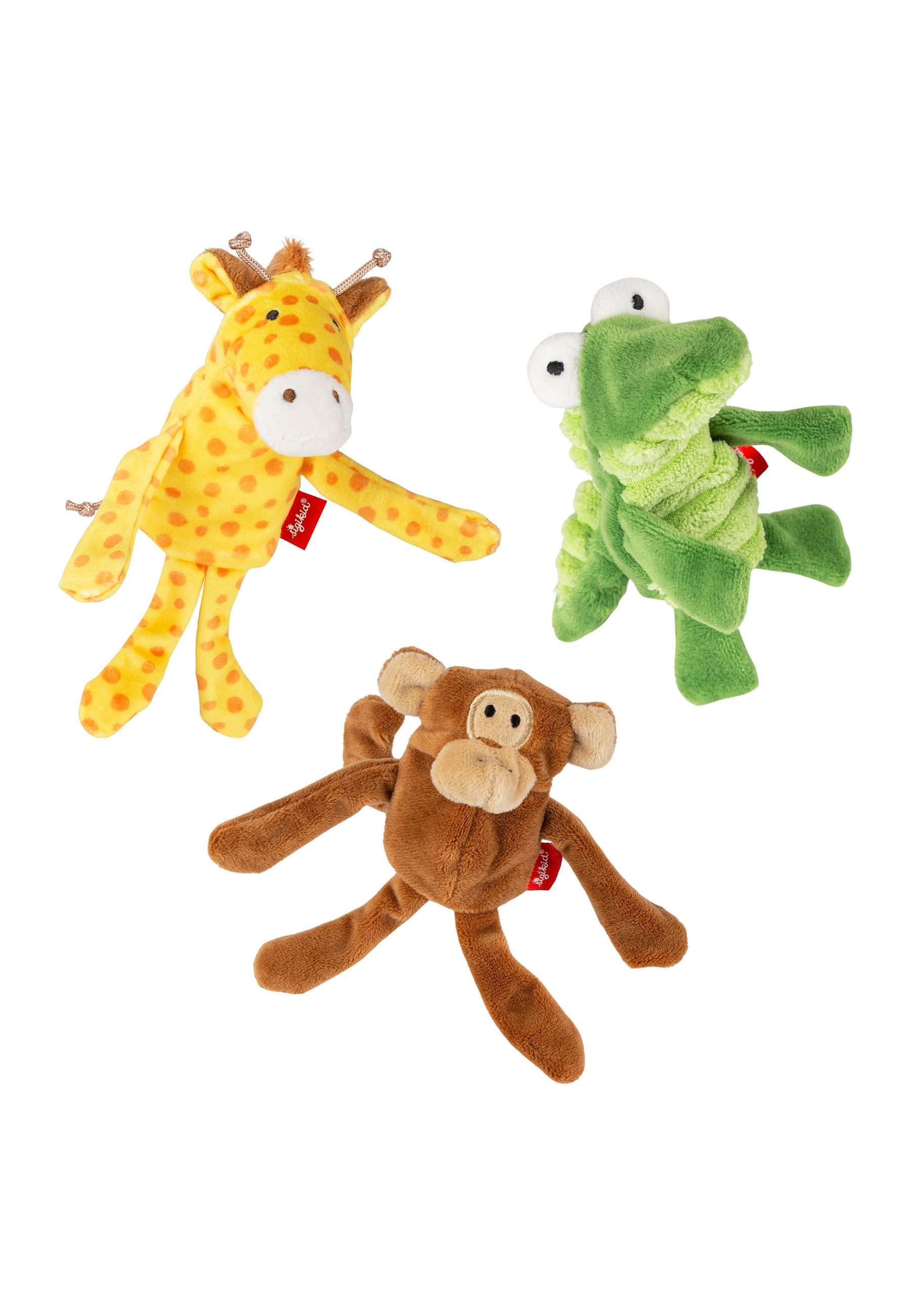 Sigikid Fingerpuppe Plüsch-Figuren im 3er Set für Babys und Kinder (3-tlg)