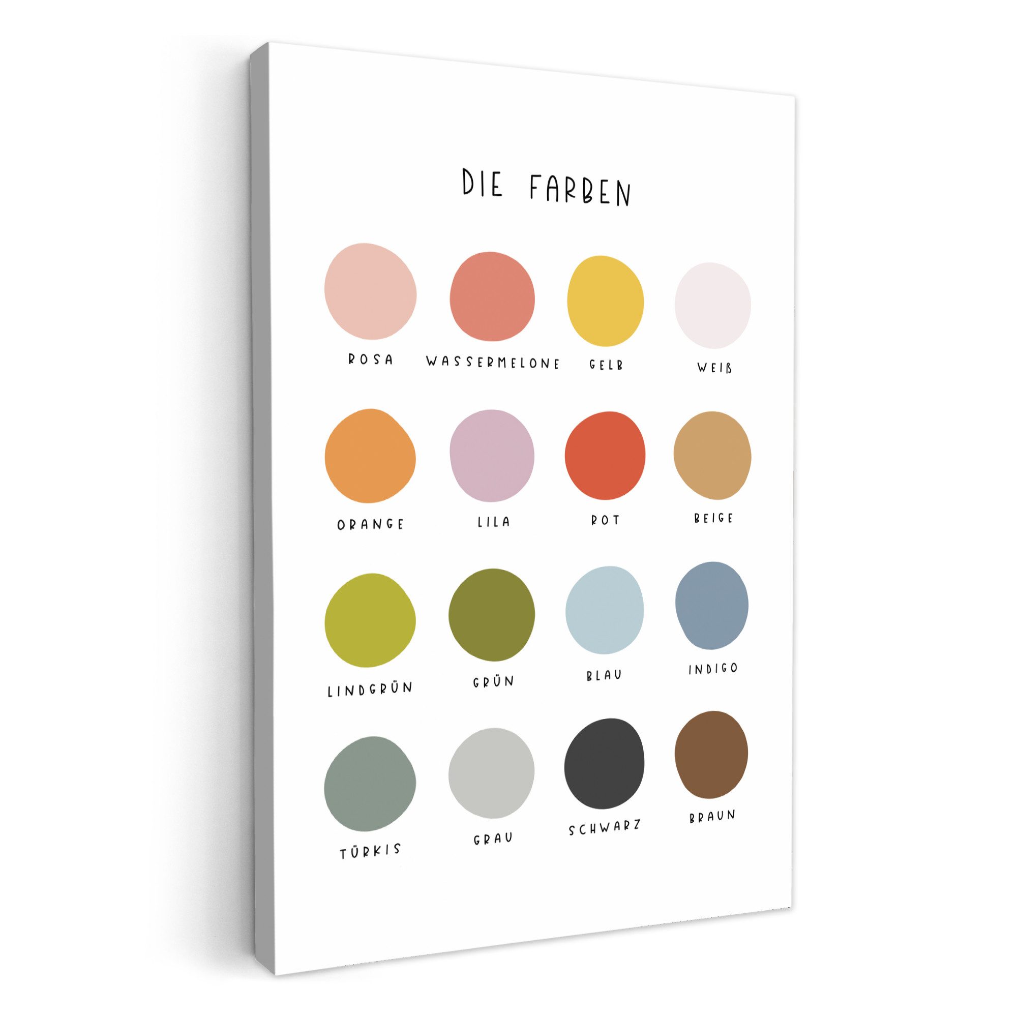 OneMillionCanvasses® Leinwandbild Pädagogisch - Lernfarben - Farbenfroh - W günstig online kaufen