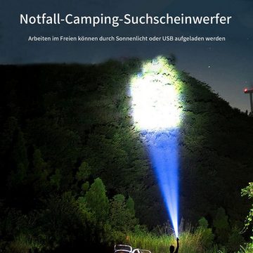 yozhiqu Taschenlampe LED Handscheinwerfer Wiederaufladbare Taschenlampe mit 1500 mAh Power, Campinglampe, IP44 wasserdichte Laterne für Camping, Outdoor, Notfall