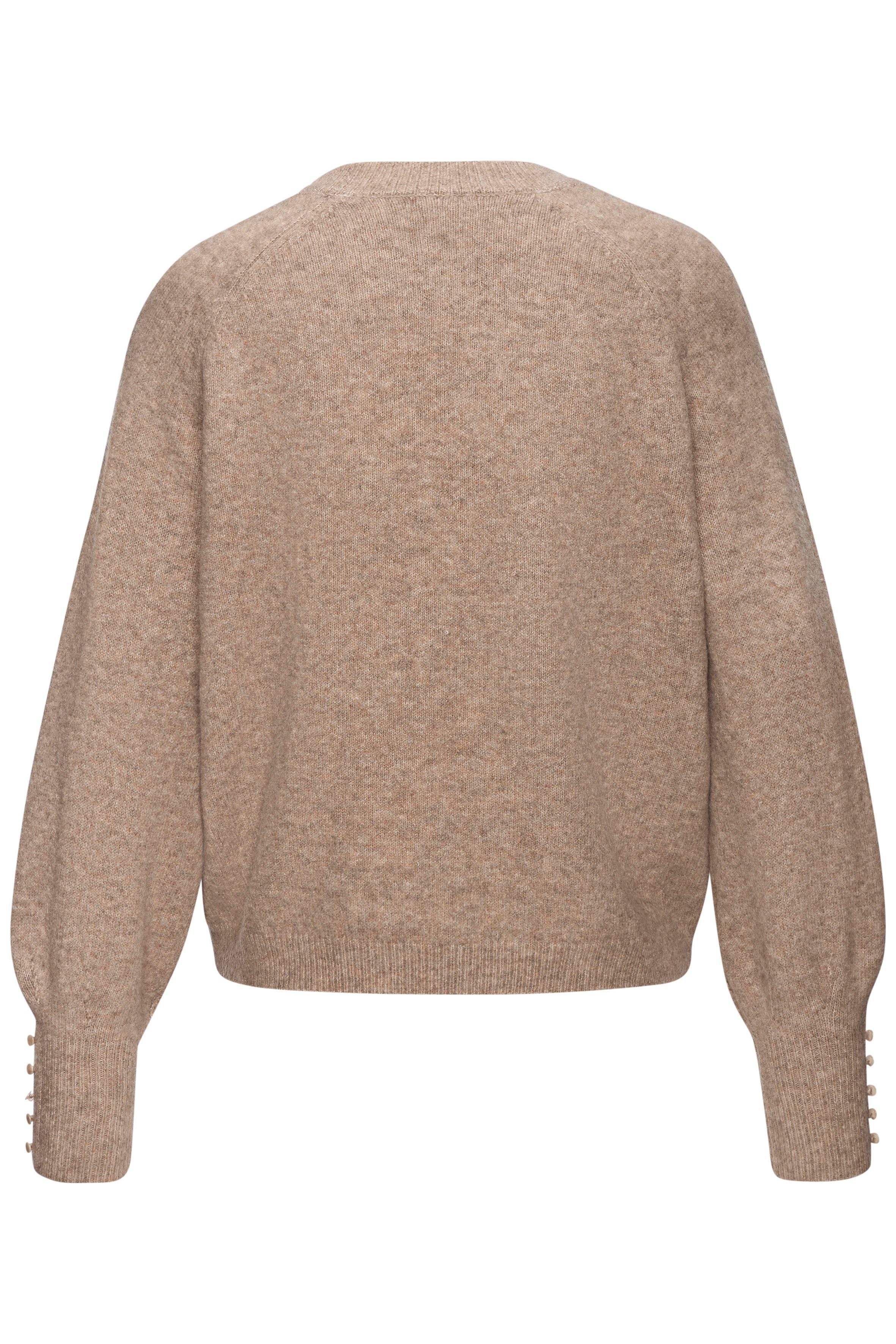 LASCANA Rundhalspullover mit Zierknöpfen an den langen Ärmelbündchen Winterpullover, kuscheliges Basicpullover, softer Strickpullover – Bild 4 von 5