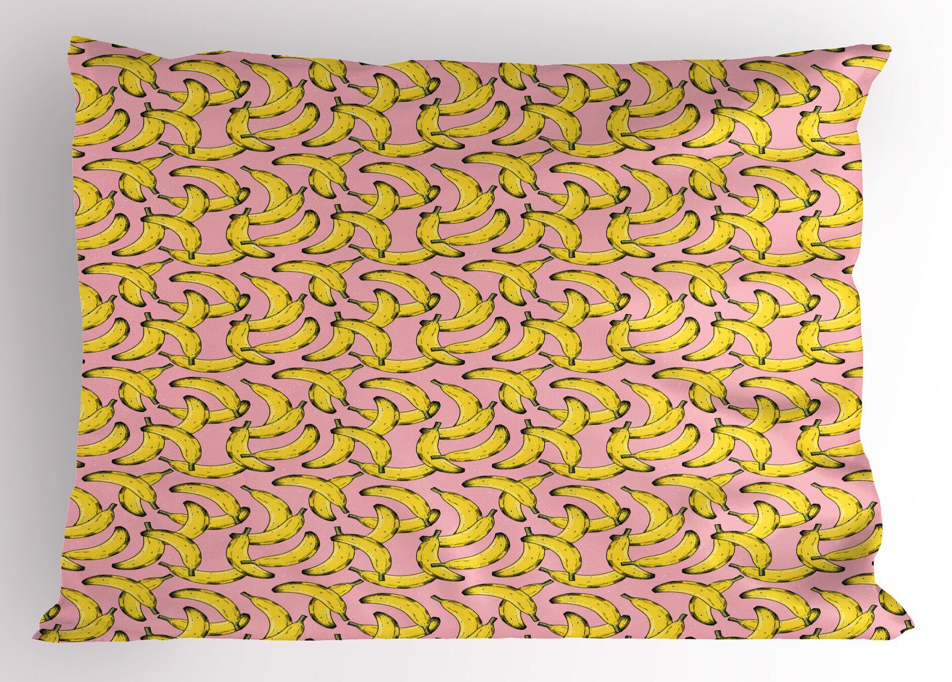 Kissenbezüge Dekorativer Standard King Size Gedruckter Kissenbezug, Abakuhaus (1 Stück), Banane Fruit Fun Pop-Muster