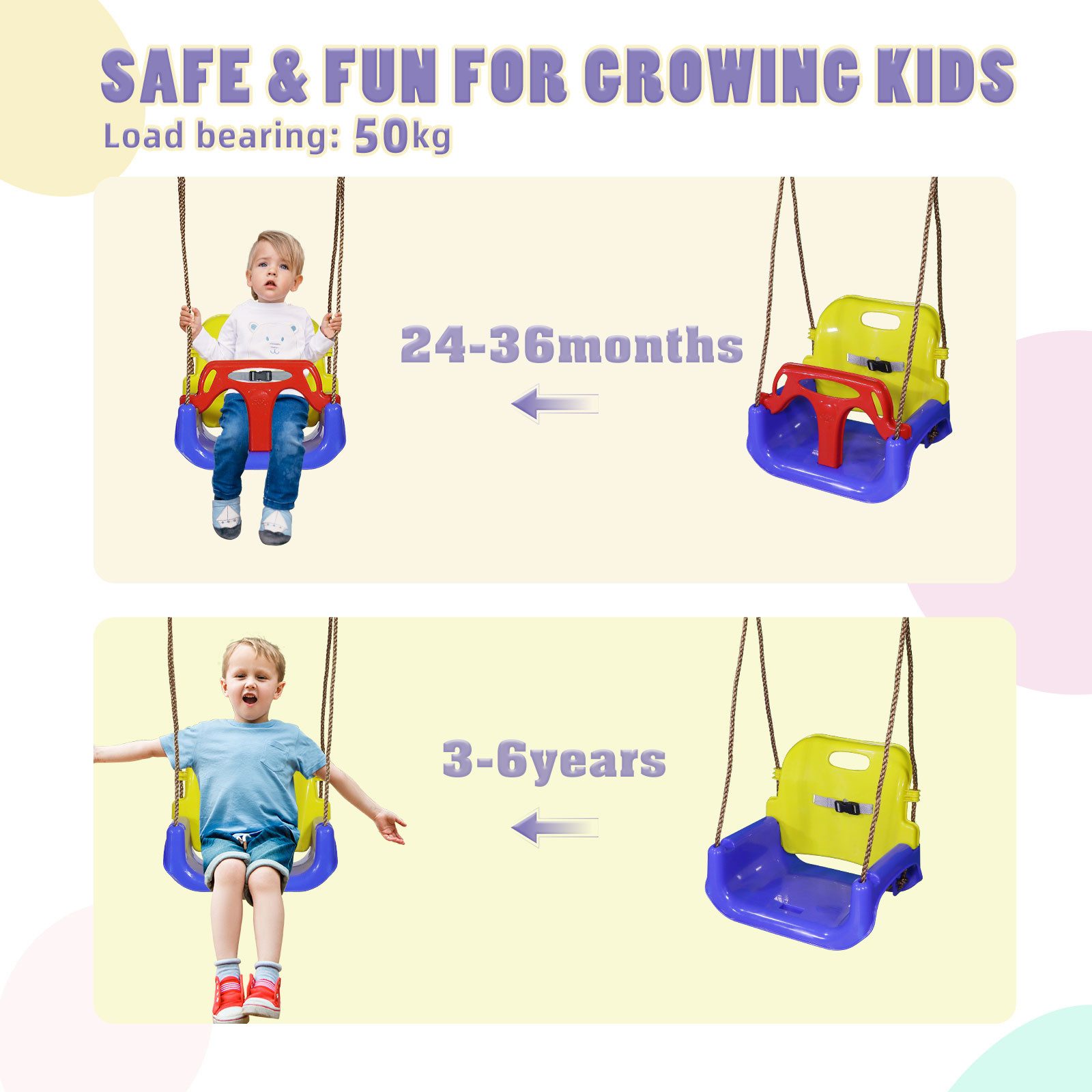 CCLIFE Babyschaukelsitz ZERRO Babyschaukel Kinderschaukel Outdoor günstig online kaufen