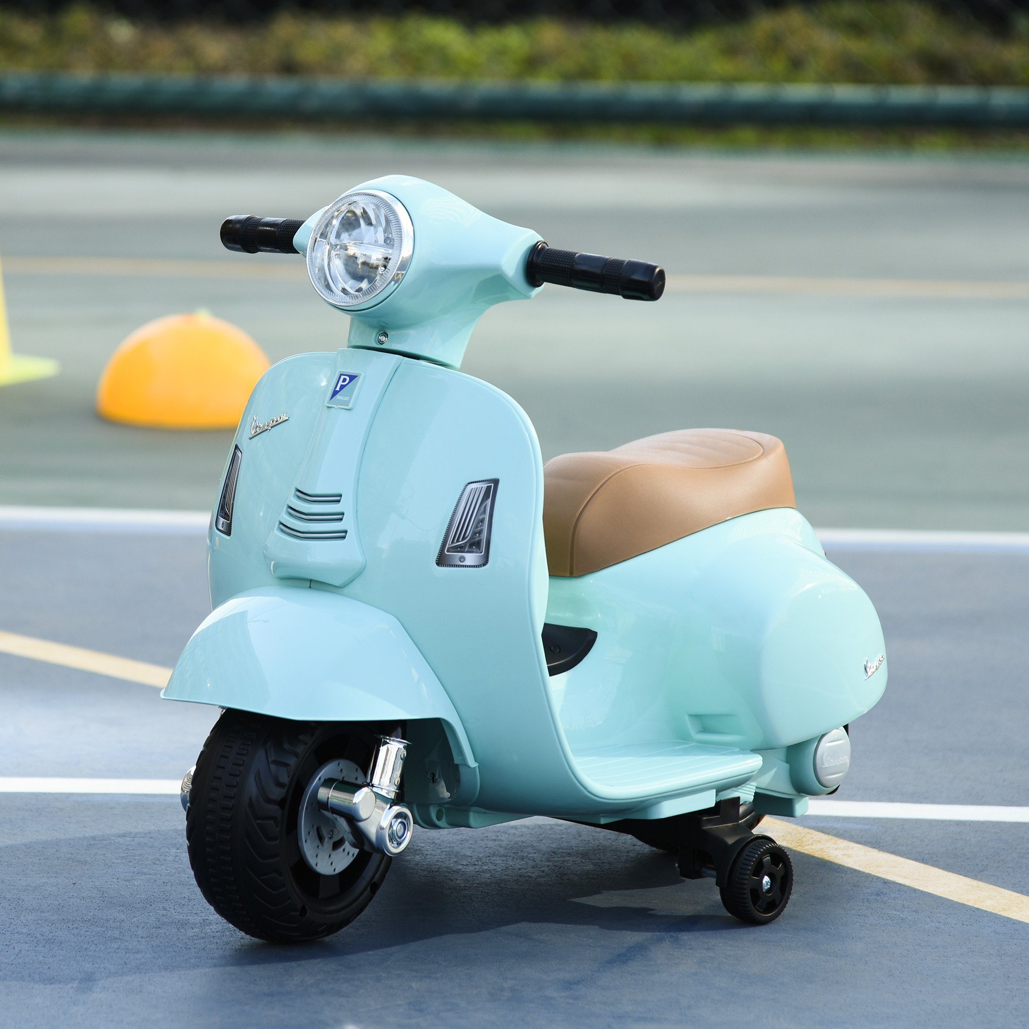 HOMCOM Elektro-Kindermotorrad Elektromotorrad, Elektrofahrzeug, inkl. Akku und Ladegerätfür, Belastbarkeit 25 kg, (1-tlg), für Außenbereich, Grün