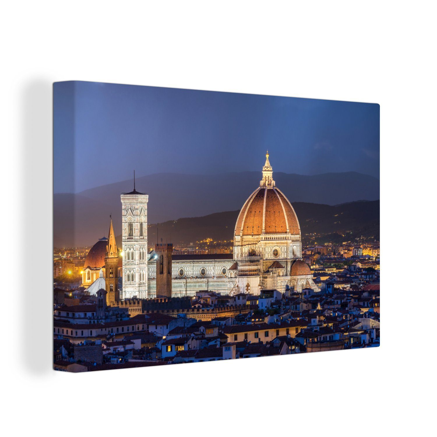 OneMillionCanvasses® Leinwandbild Florenz - Kuppel - Licht, (1 St), Wandbild Leinwandbilder, Aufhängefertig, Wanddeko, 30x20 cm
