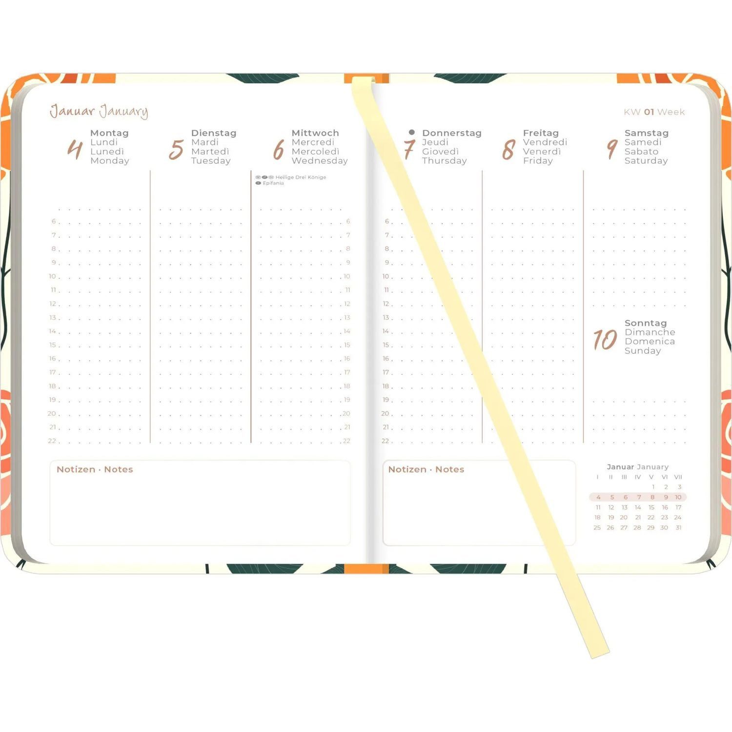 NEUMANN Taschenkalender Lady Journal Roses 2027