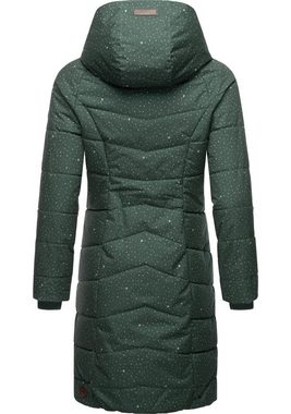 Ragwear Steppmantel Dizzie Coat Print stylischer, gesteppter Winterparka mit Kapuze