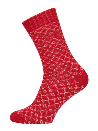 HomeOfSocks Socken Hygge Socken Dick Für Herren & Damen mit Wolle Dicke Socken Hyggelig Warm Mit Hohem 45% Wollanteil In Bunten Design