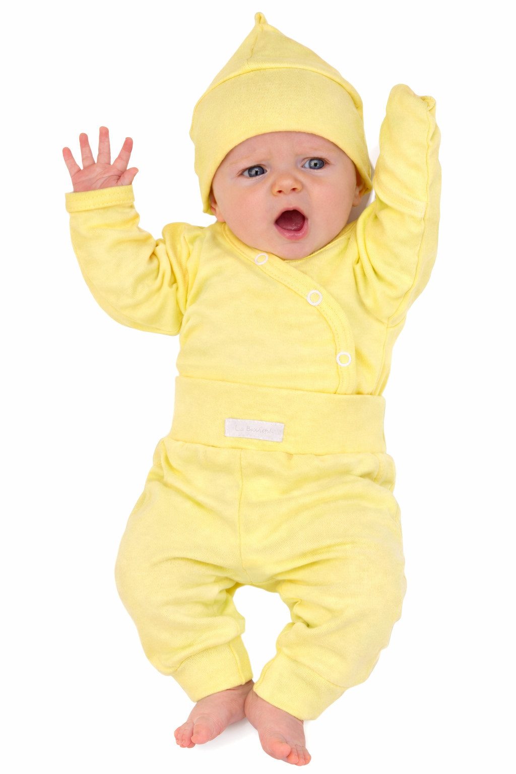 Body & Hose Langarmbody Schlupfhose Mütze Baby Anzug für Neugeborene unisex