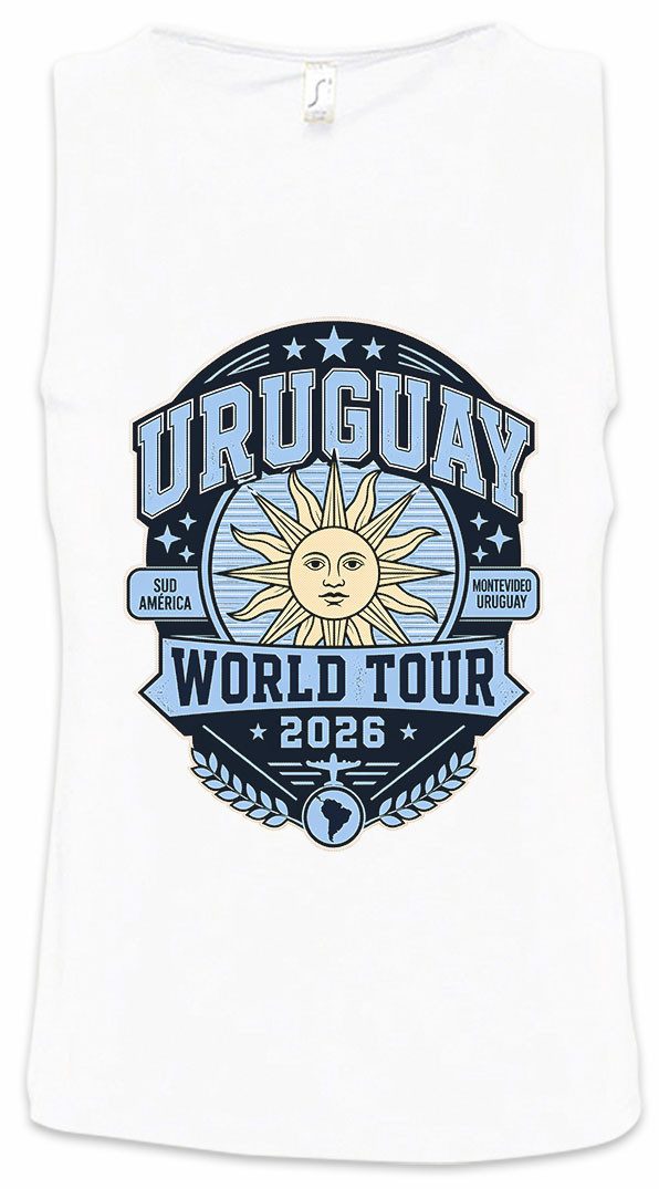 Urban Backwoods Tanktop Team Uruguay Ärmelloses T-Shirt La Celeste Montevideo Supporter Garra Fußball WM Soccer
