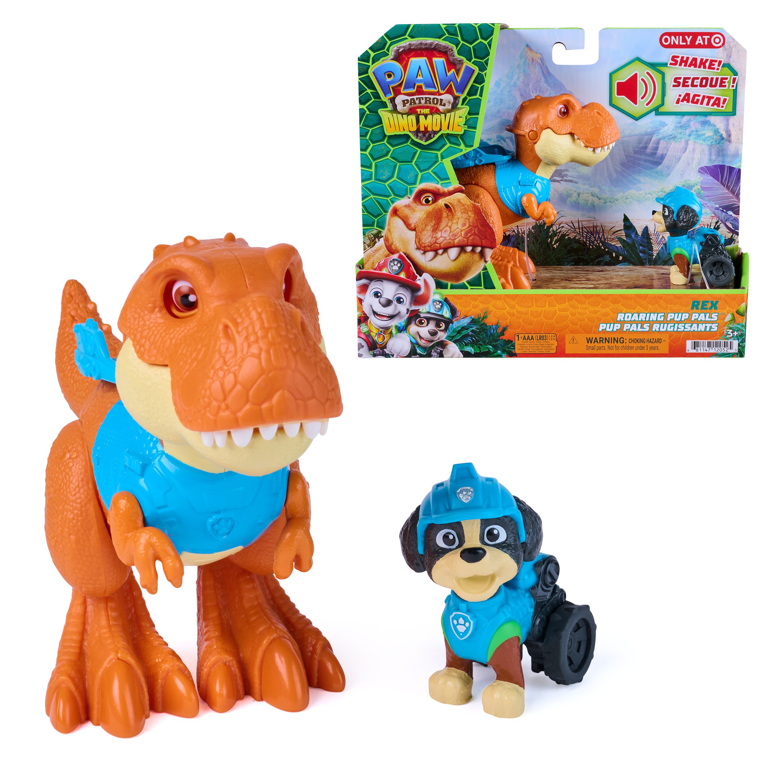 Spin Master Spielfigur PAW Patrol: Der Dino Film, Roaring Pups, Rex-Figur & T-Rex-Dino Timmy, mit Soundeffekten