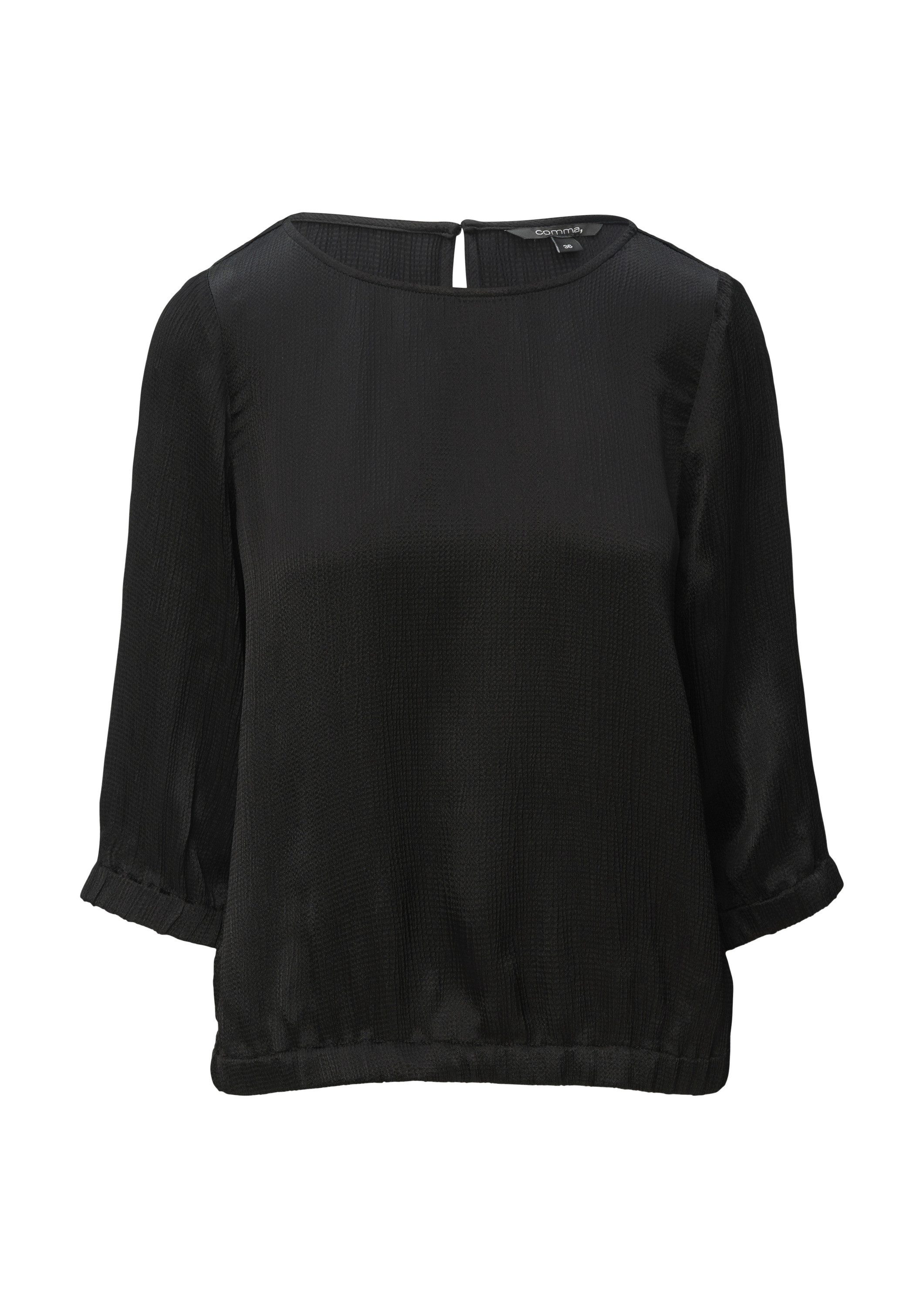 comma Kurzarmbluse Bluse Strukturierte Bluse aus günstig online kaufen