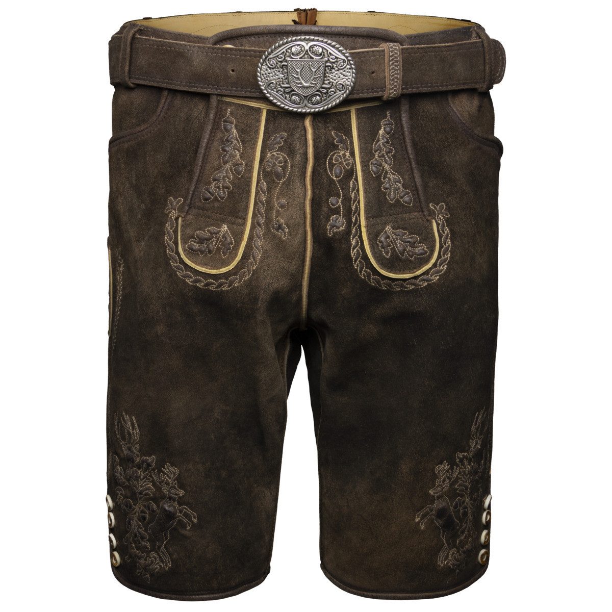 Krüger Trachtenlederhose Theodor Herren (1-tlg) Trachtenlederhose, Trachtenhose, Bayerische Lederhose, Oktoberfest
