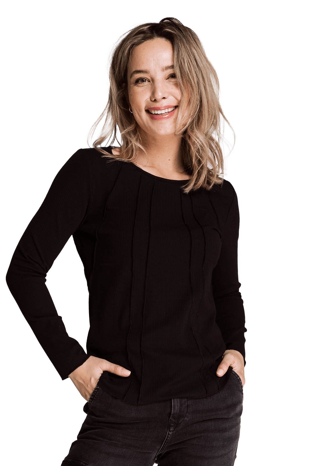 Zhrill Strickpullover Pullover ZHPETRA Schwarz Care-Label günstig online kaufen