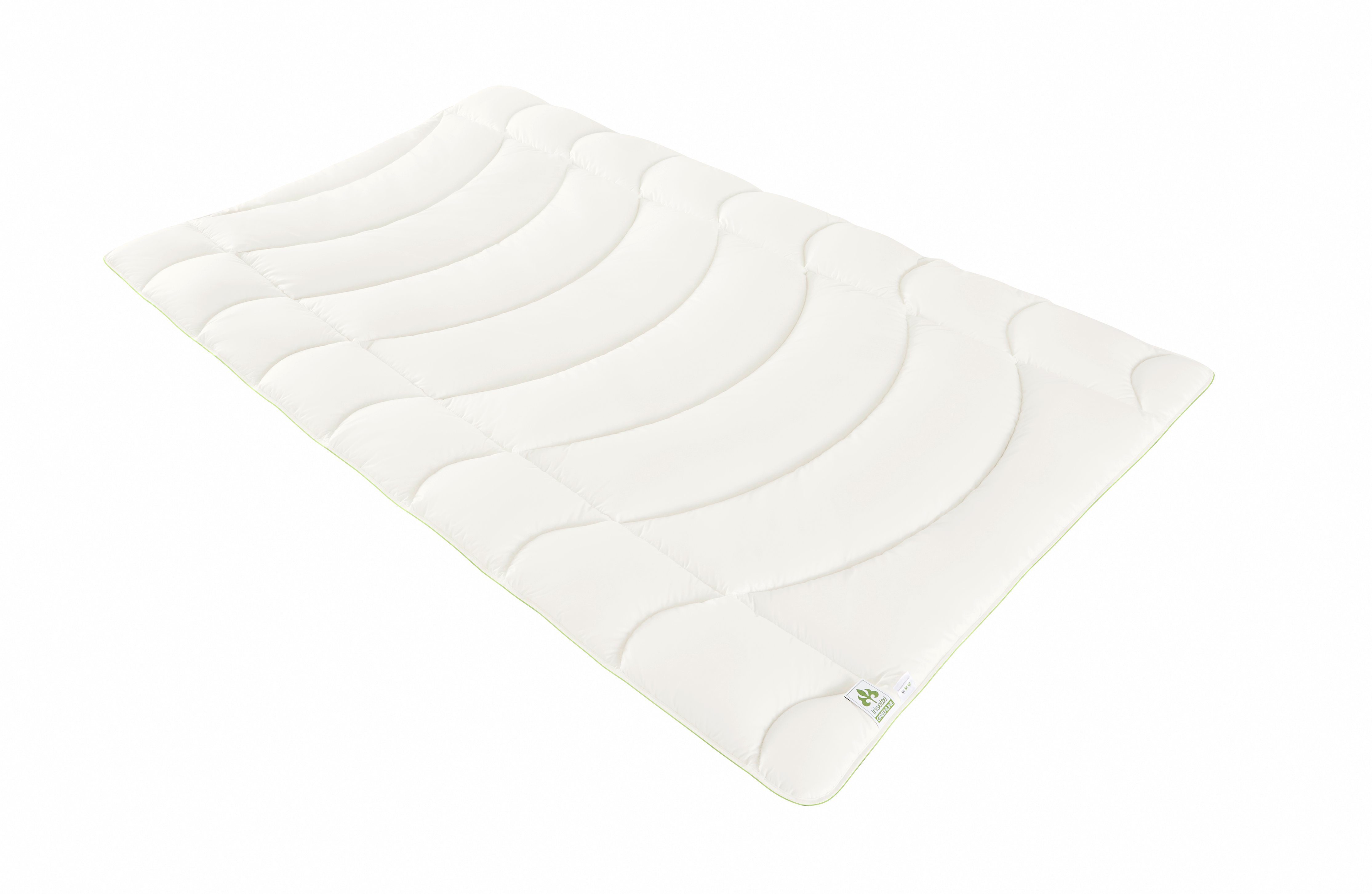 Baumwollbettdecke, Steppbett Irisette Greenline Megafil® Bio, irisette GREENLINE, Füllung: 100% Polyester – Megafil® Bio-Faser / recycelt / biologisch abbaubare Fasern*, Bezug: haut­sym­pa­thisch, waschbar bis 60°C, allergikergeeignet, umweltbewusste Schläfer