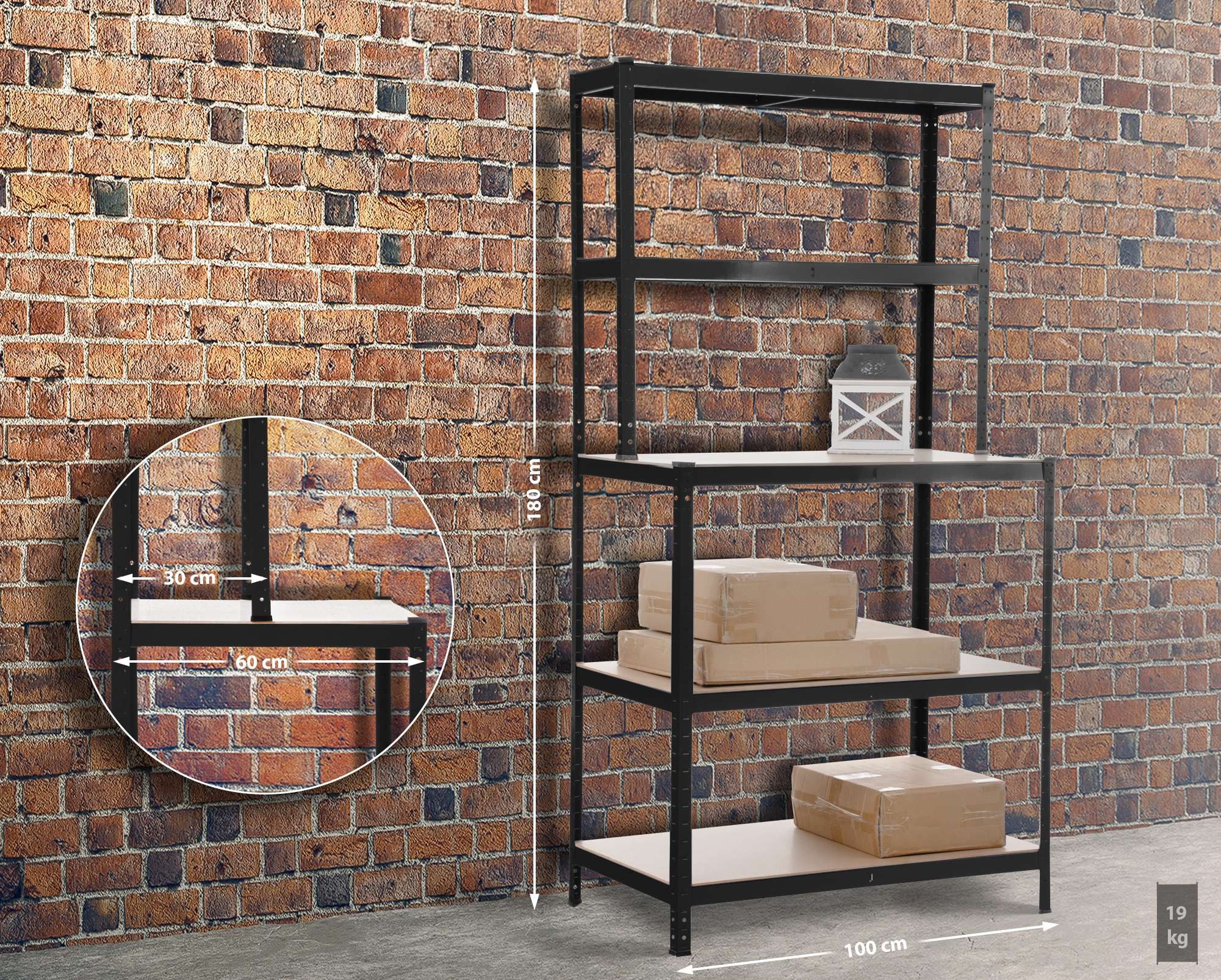 CLP Mehrzweckregal mit Werkbank, Lagerregal mit 875 kg Tragkraft günstig online kaufen