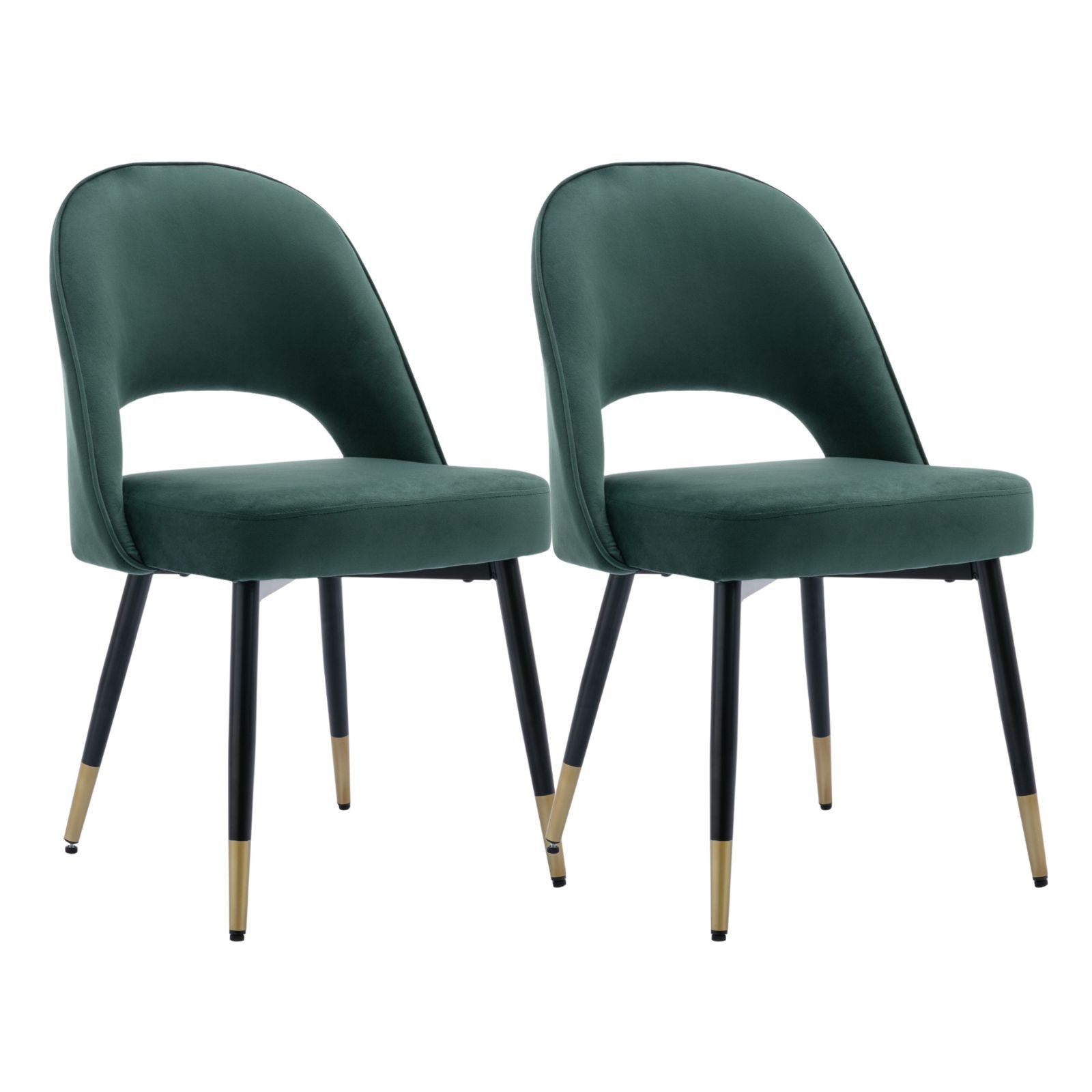 CHAIRUS Polsterstuhl Samt-Stühle 2er-Set mit Metallbeinen für Küche, Ess- oder Wohnzimmer (2 St), Esszimmerstuhl, Küchenstuhl, Wohnzimmerstuhl