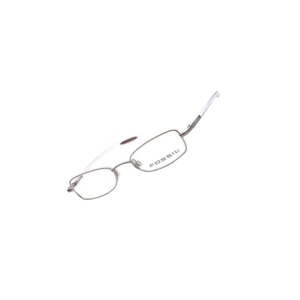 Fossil Brillengestell Korrektionsfassung Brille Metall Kunststoff Silber 46/18/135 OF4013040, Metall und Kunststoff