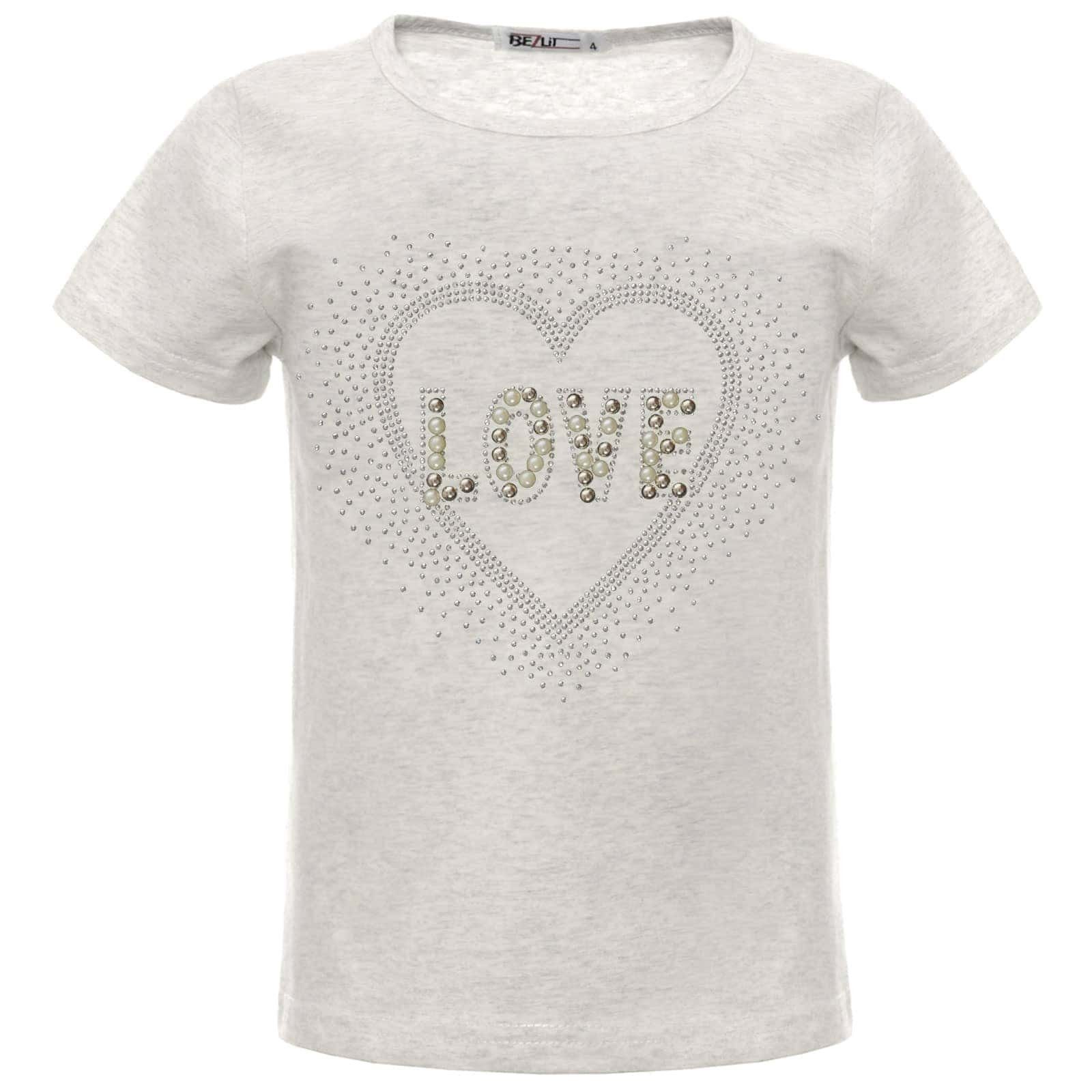T-Shirt Mädchen T-Shirt Glitzersteinchen