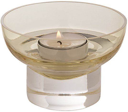 Fink Teelichthalter JULIA (Set, 2 St), Kerzenhalter, aus traditioneller  Handarbeit, aus Glas, Ø ca. 10,5 cm, Schafft eine schöne Atmoshäre