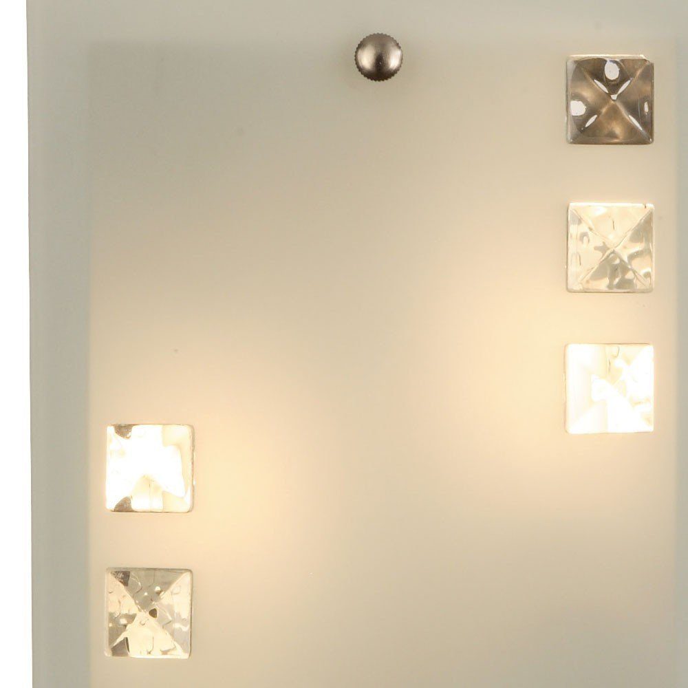 LED Metall Leuchtmittel Wand Glas 6 Watt Warmweiß, inklusive, Leuchte Wandleuchte, LED Design Beleuchtung Lampe etc-shop