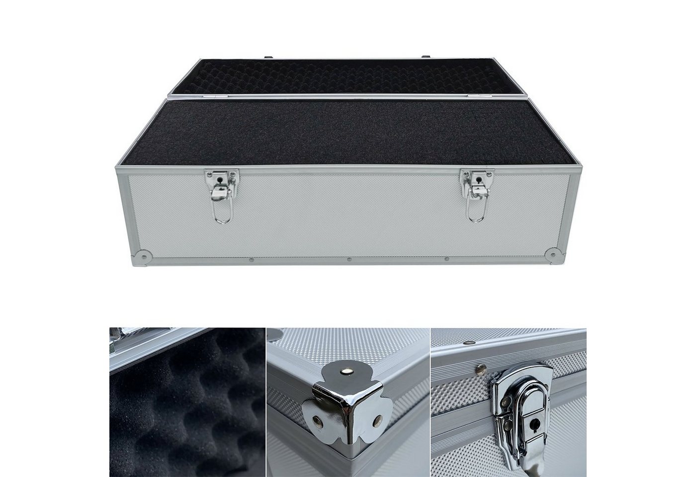 Thumbnail - ECI Tools Werkzeugkoffer ECI Aluminium Koffer Silber Deckel abnehmbar (BxHxL) 20x20x80 cm (Instrumentenkoffer Fotokoffer...