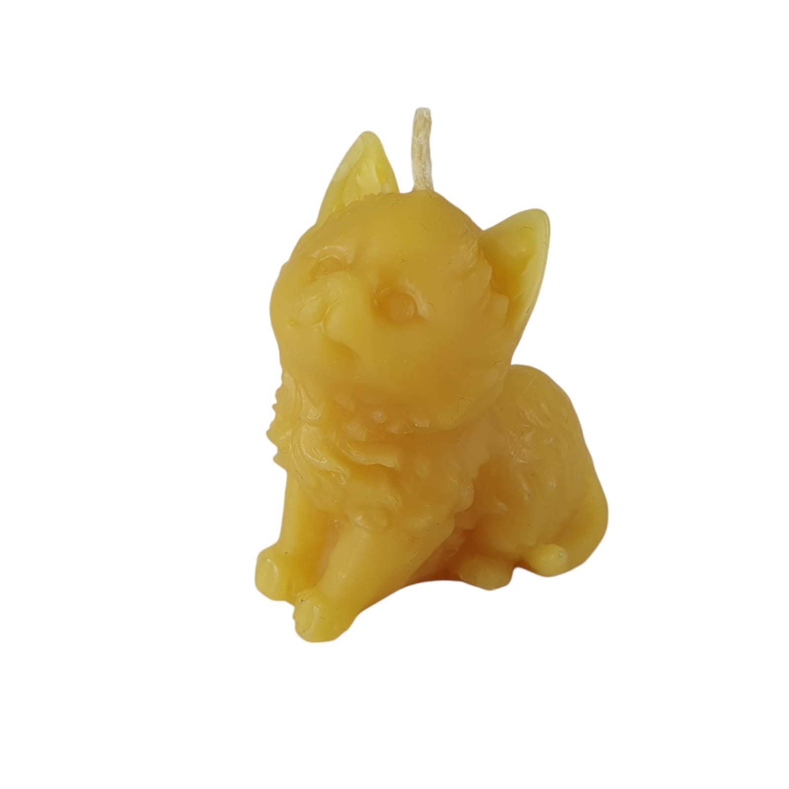 Aspinaworld Bienenwachskerze Katzen Kerze sitzend 5 cm natur – Kopf zur Seite geneigt (1-tlg)