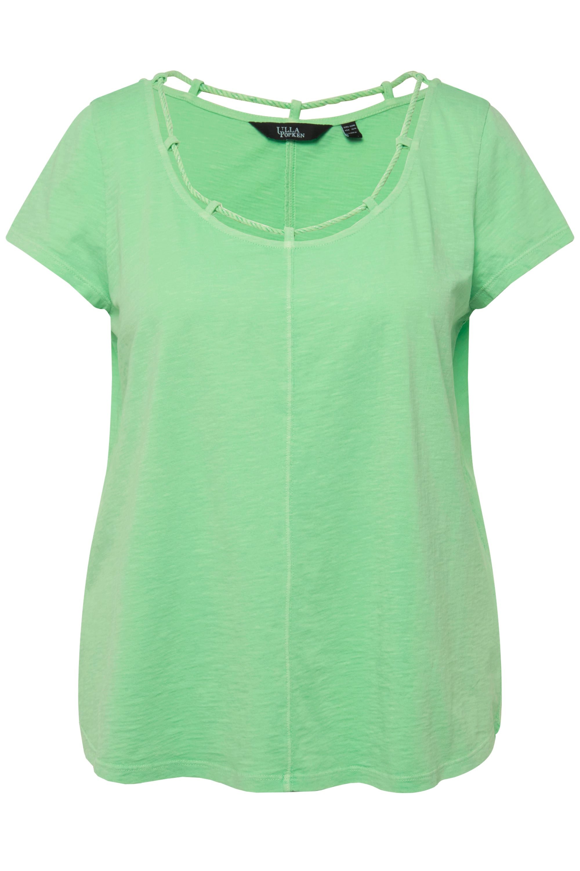 Ulla Popken T-Shirt T-Shirt Kordel A-Linie günstig online kaufen