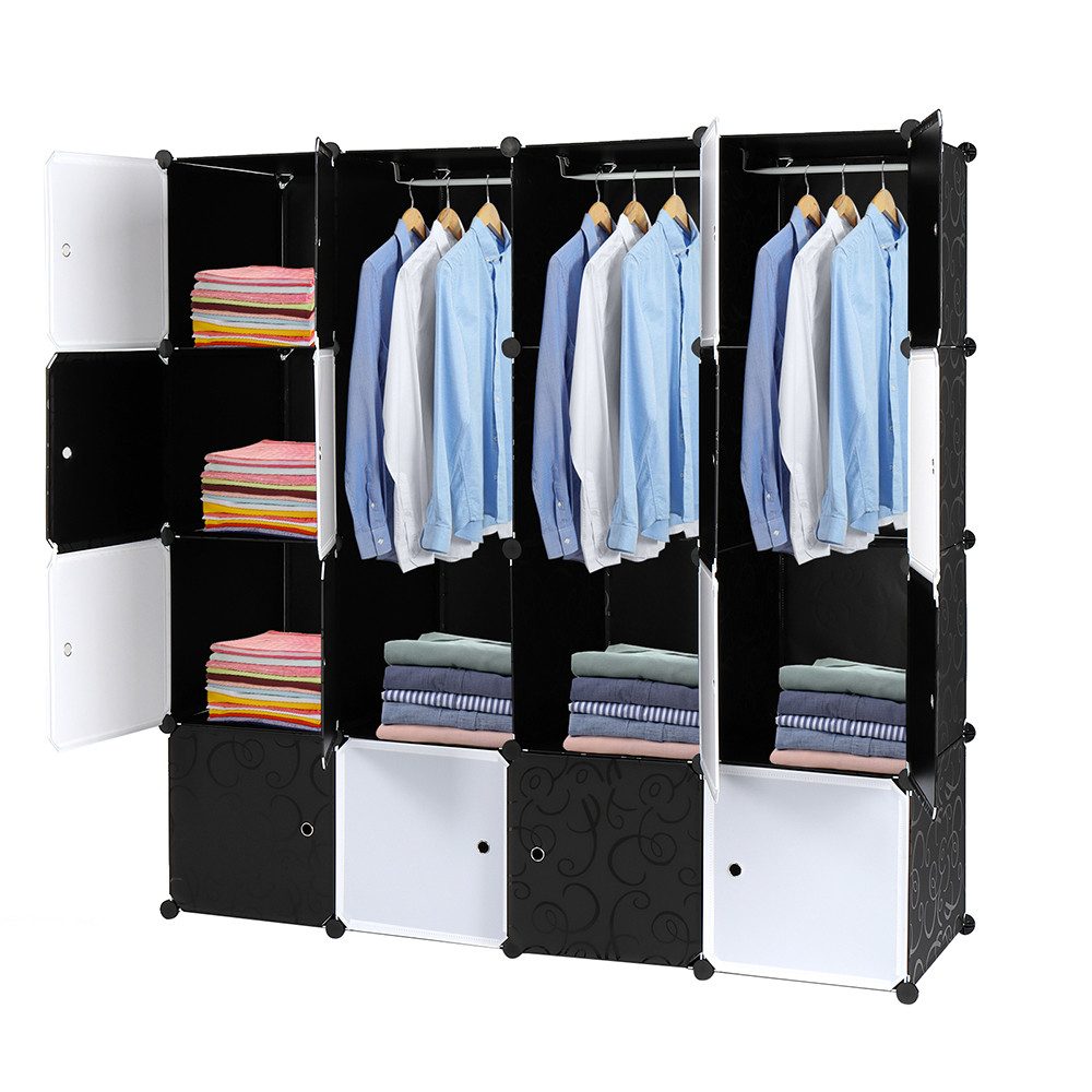 HT Kleiderschrank Würfel Organizer Stapelbar, Kunststoff günstig online kaufen