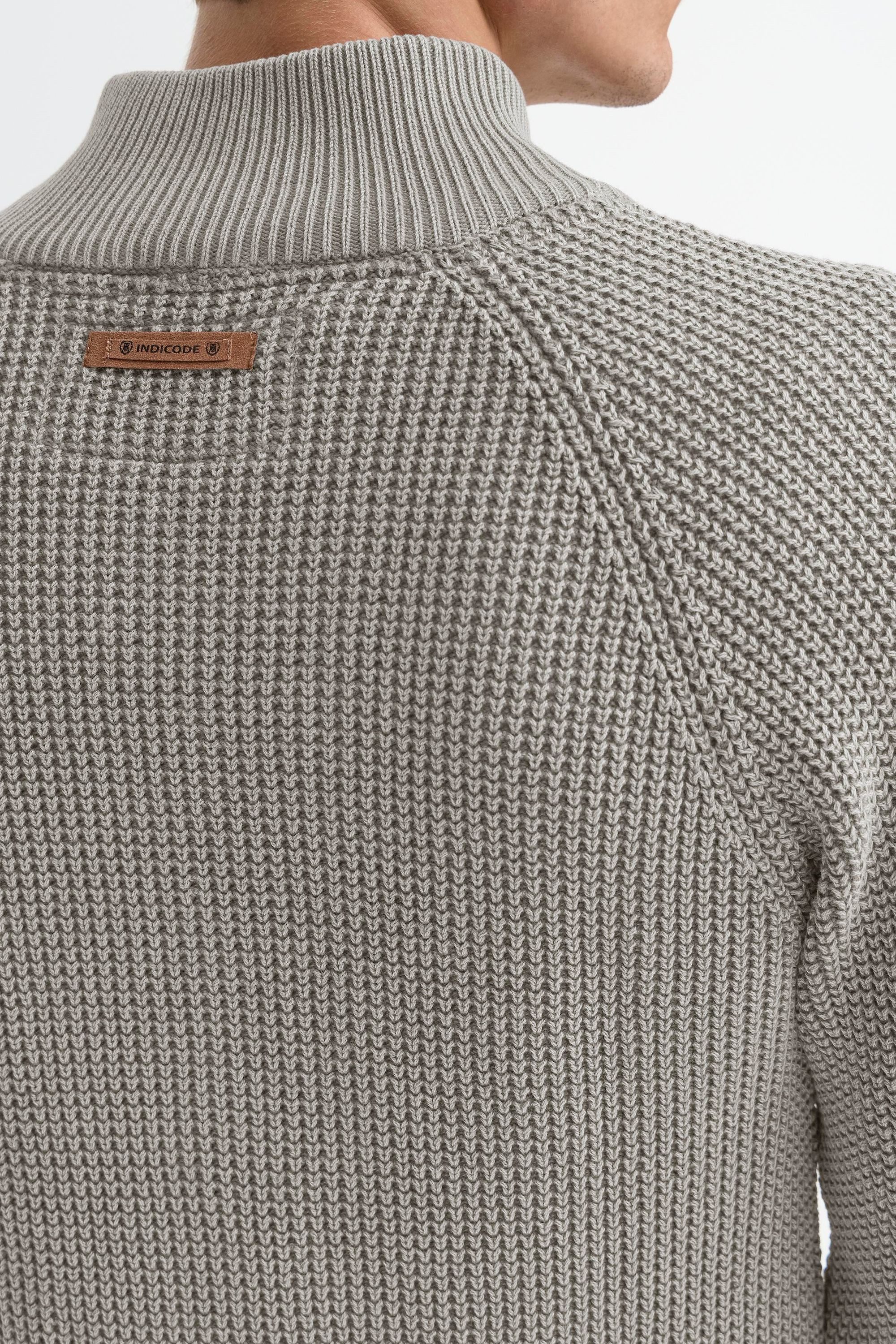 Indicode Strickjacke IDRockly Modische Strickjacke mit Stehkragen