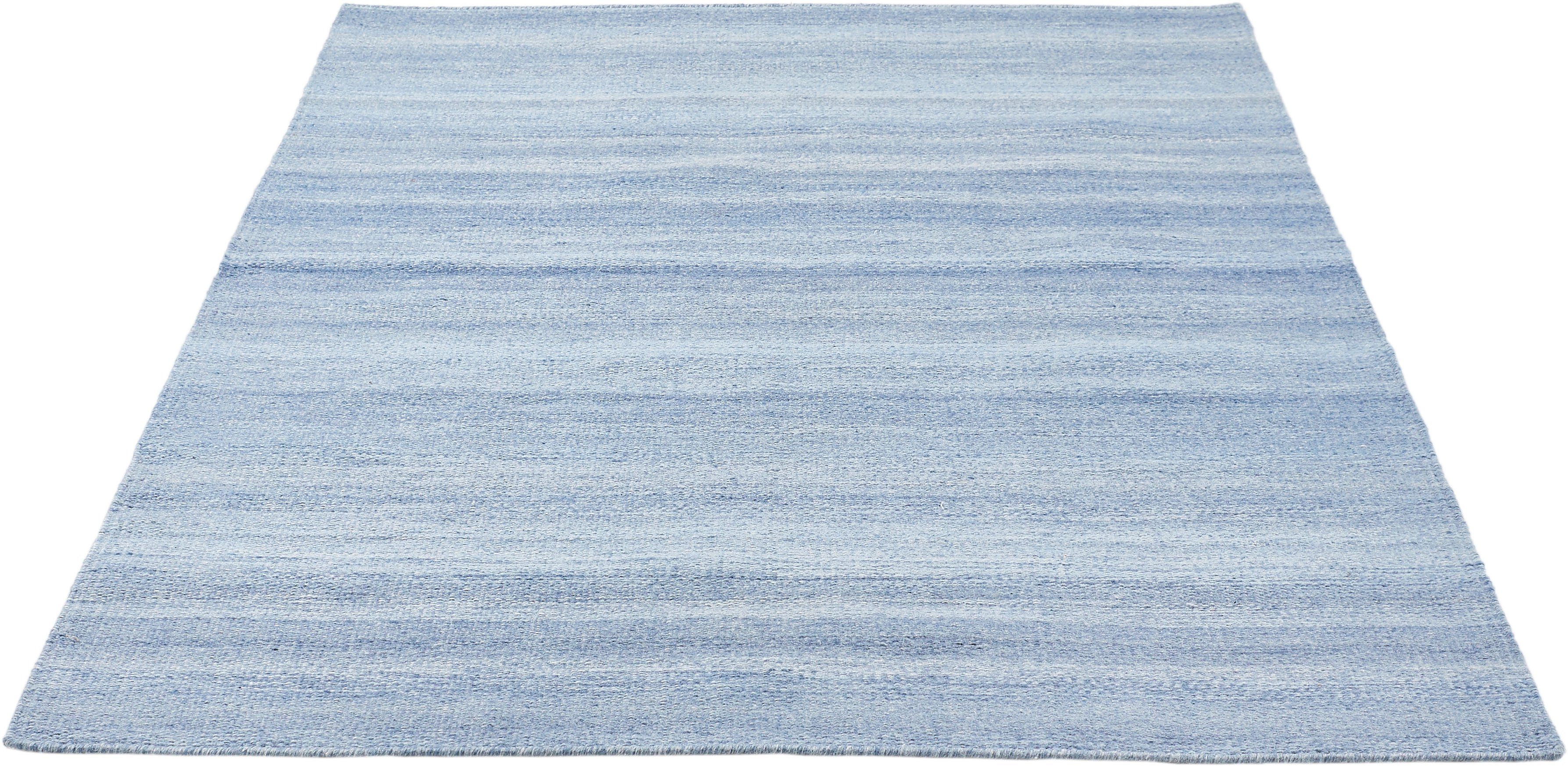 Teppich Bodo, LUXOR living, rechteckig, Höhe: 15 mm, meliert, In- und Outdoor geeignet, Wohnzimmer blau | Kurzflor-Teppiche