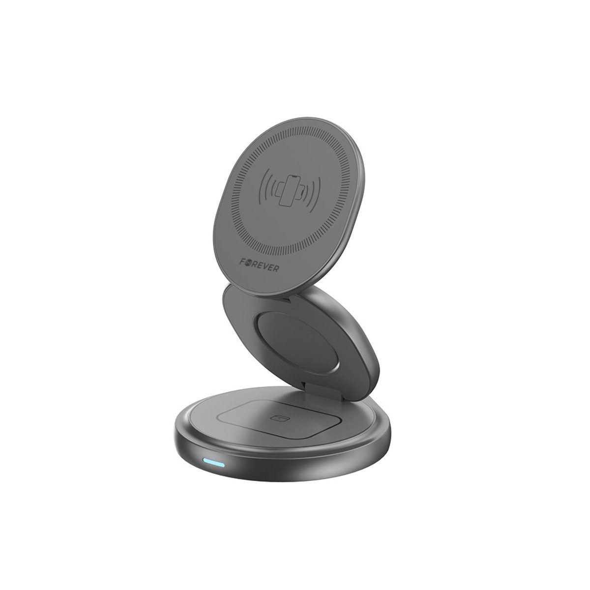 Forever Forever MAWC-200 magnetisches kabelloses Ladegerät 15W grau 3in1 Smartphone-Ladegerät