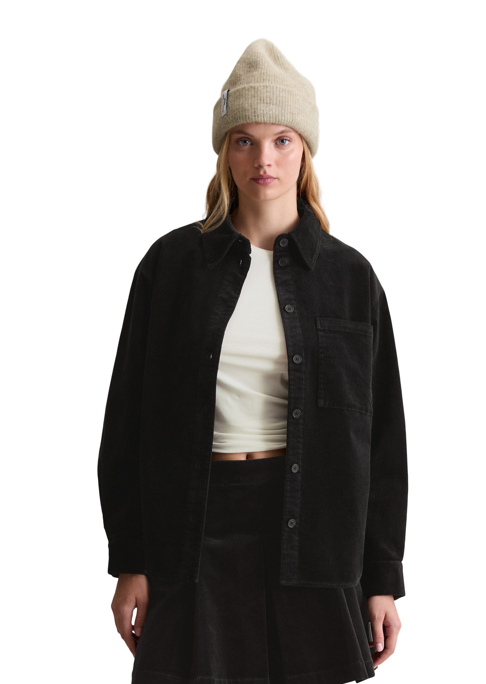 Marc O'Polo DENIM Langarmbluse aus mittelschwerem Cord-Stretch günstig online kaufen