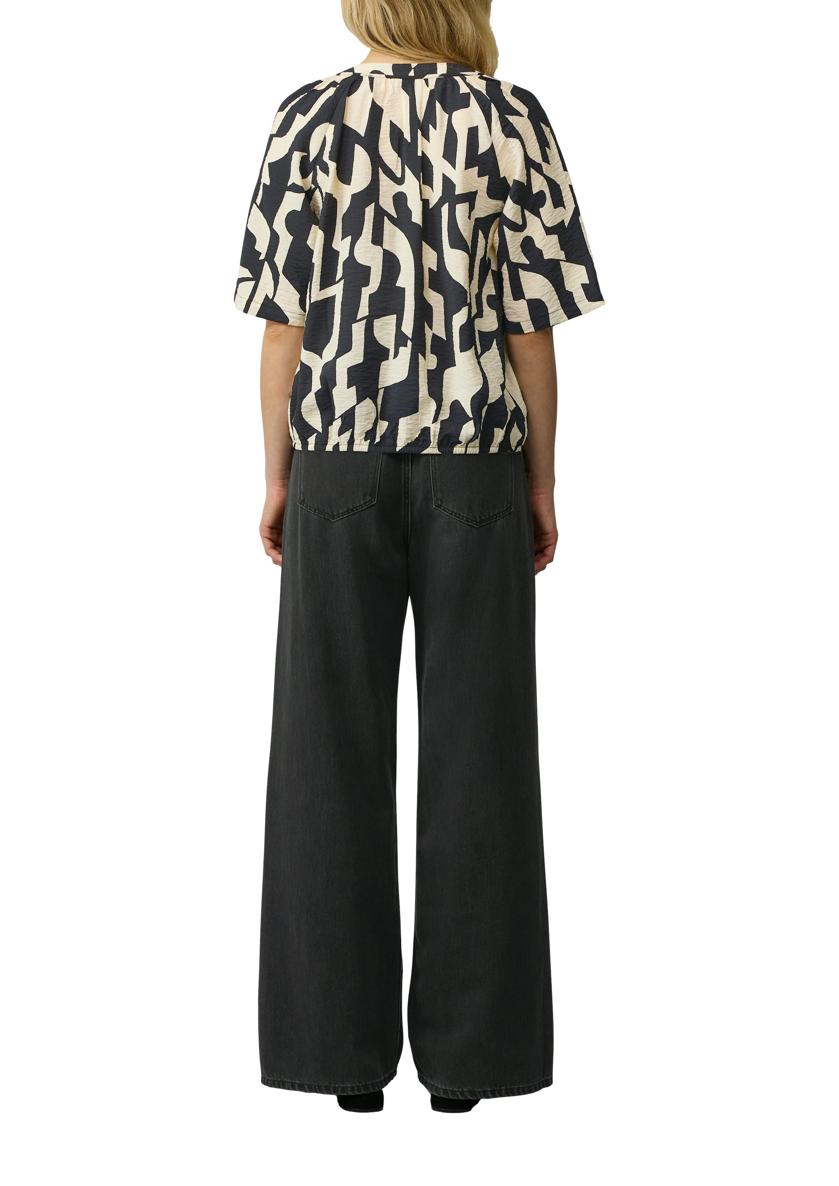 s.Oliver Kurzarmbluse mit All-Over Print