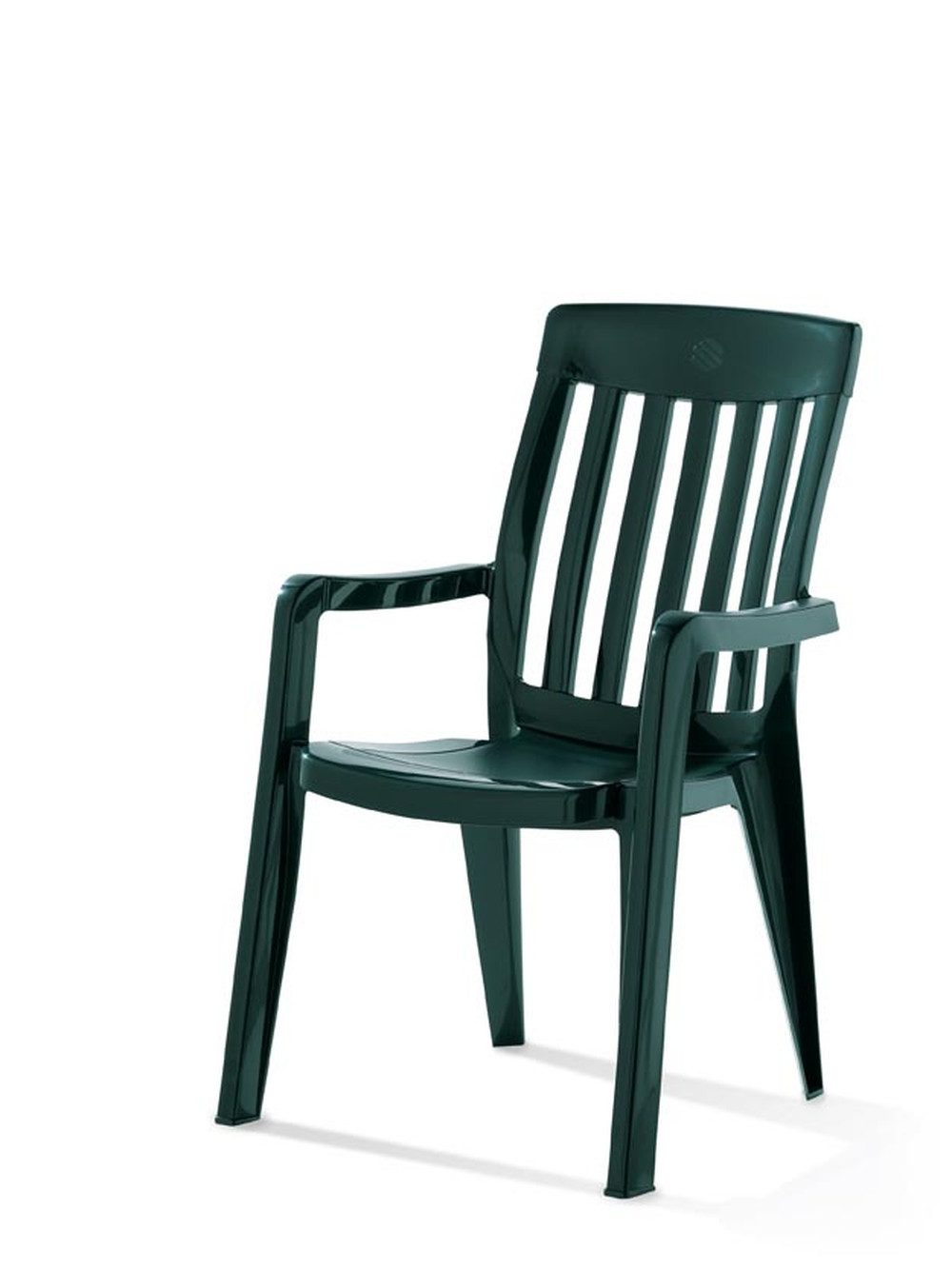 Sieger Gartenmöbel Stapelstuhl in Smaragdgrün, Vollkunststoff - 65x93x59cm (BxHxT)