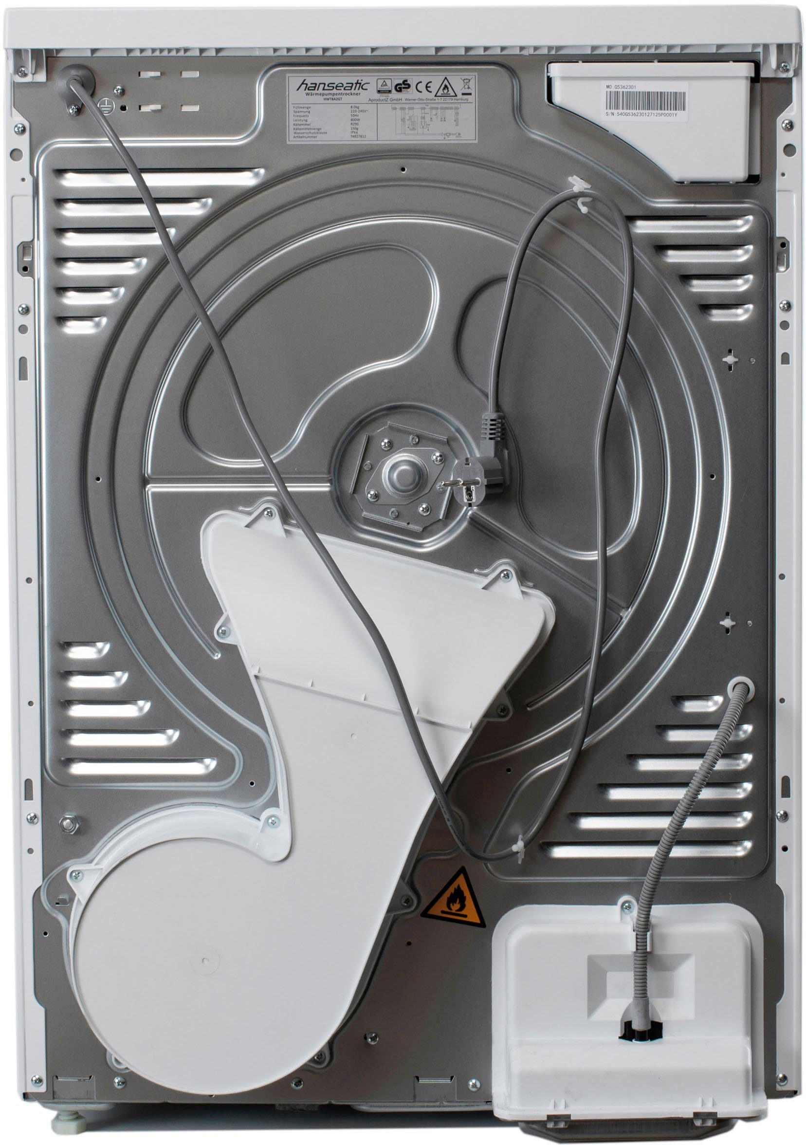 Uscator hanseatic cu pompa de caldura HWT8A2GT, 8 kg, anti-sifonare