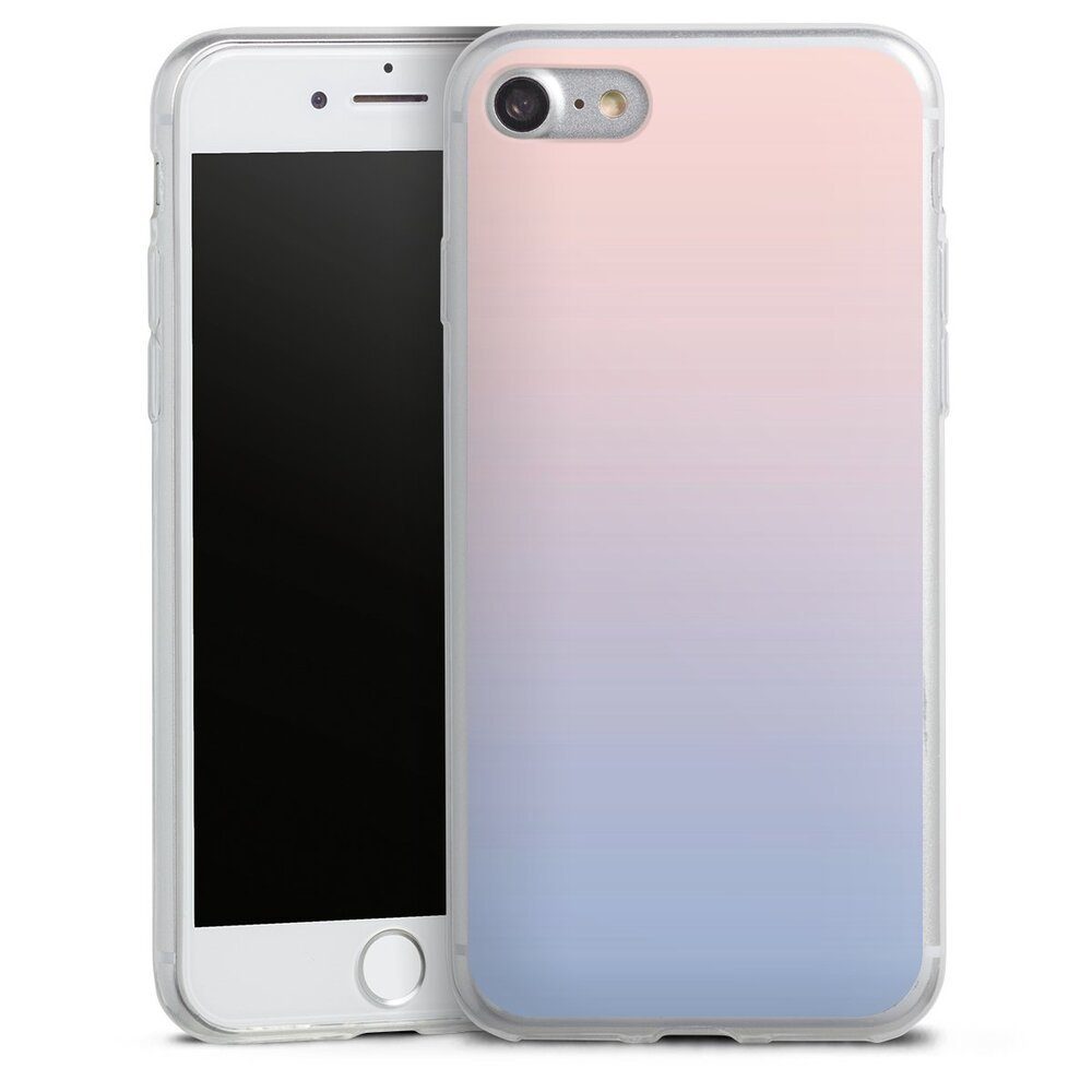 DeinDesign Handyhülle zweifarbig Pastell Farbverlauf Dawn, Apple iPhone 7 Slim Case Silikon Hülle Ultra Dünn Schutzhülle