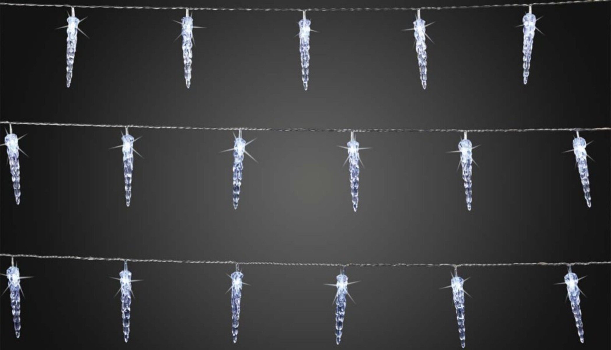 Hellum Deckenleuchten Hellum LED-Eiszapfen-Lichterkette 564433