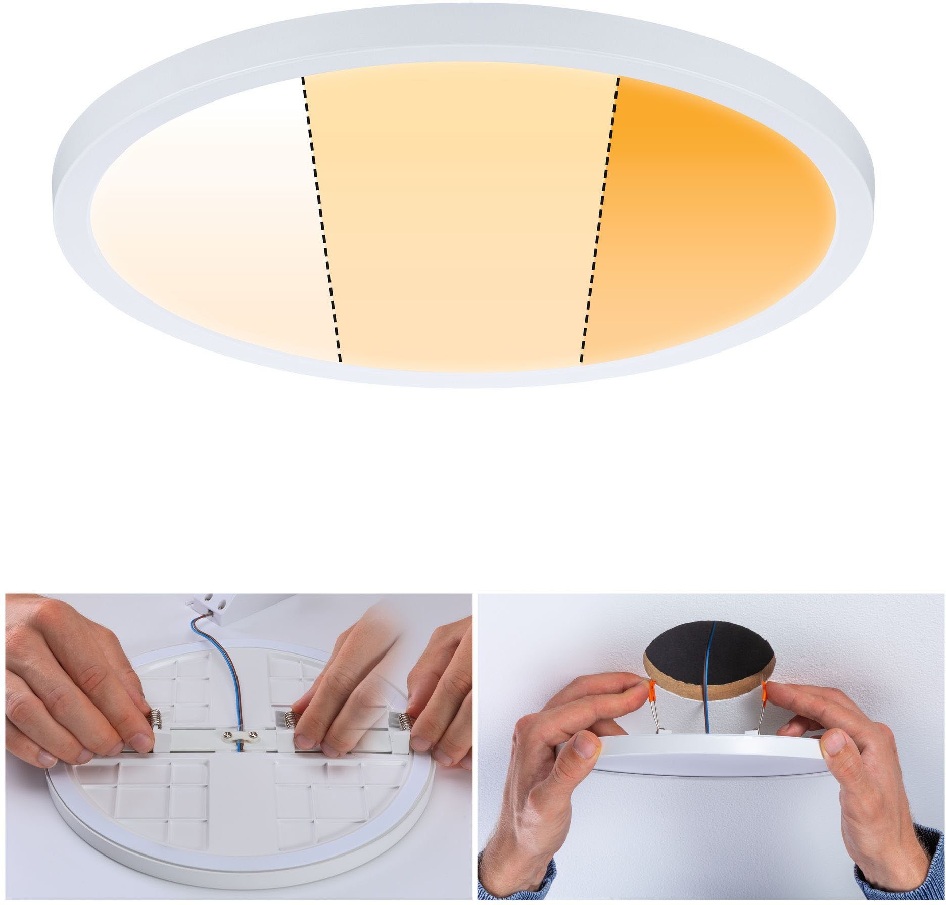 Einbauleuchte Warmweiß, LED-Modul, LED Memoryfunktion, Paulmann WarmDim-Stepschaltung integriert, LED Areo, fest