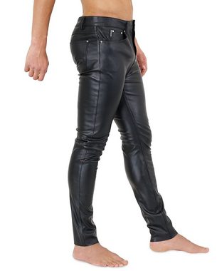BOCKLE Lederhose Bockle® F-Skinny STRETCH Kunstlederhose Herren Lederhose Lederjeans Skinny Jeans
