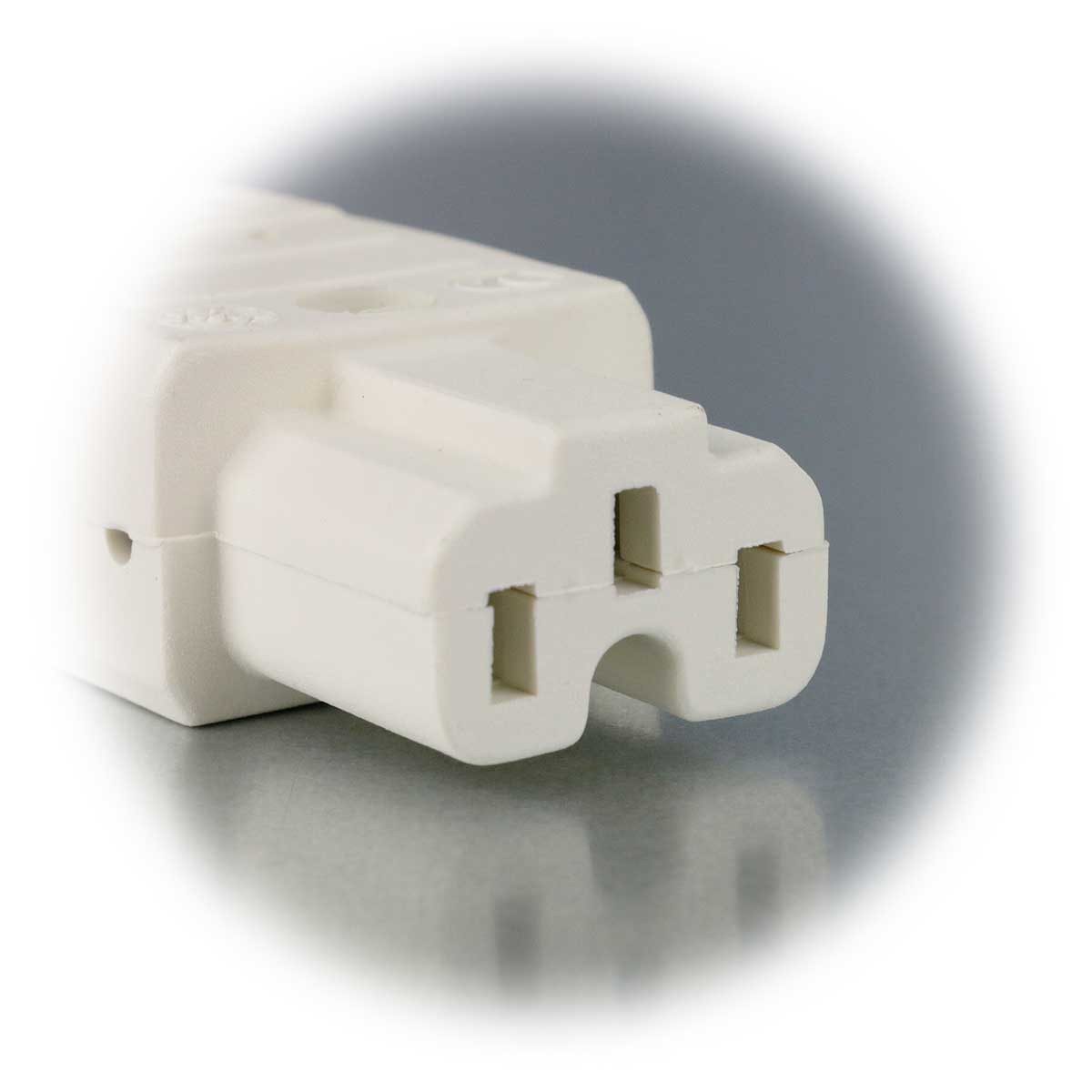 EGB Verbinder Stecker für Heißgeräte-Steckgeräte 230V/10A weiß