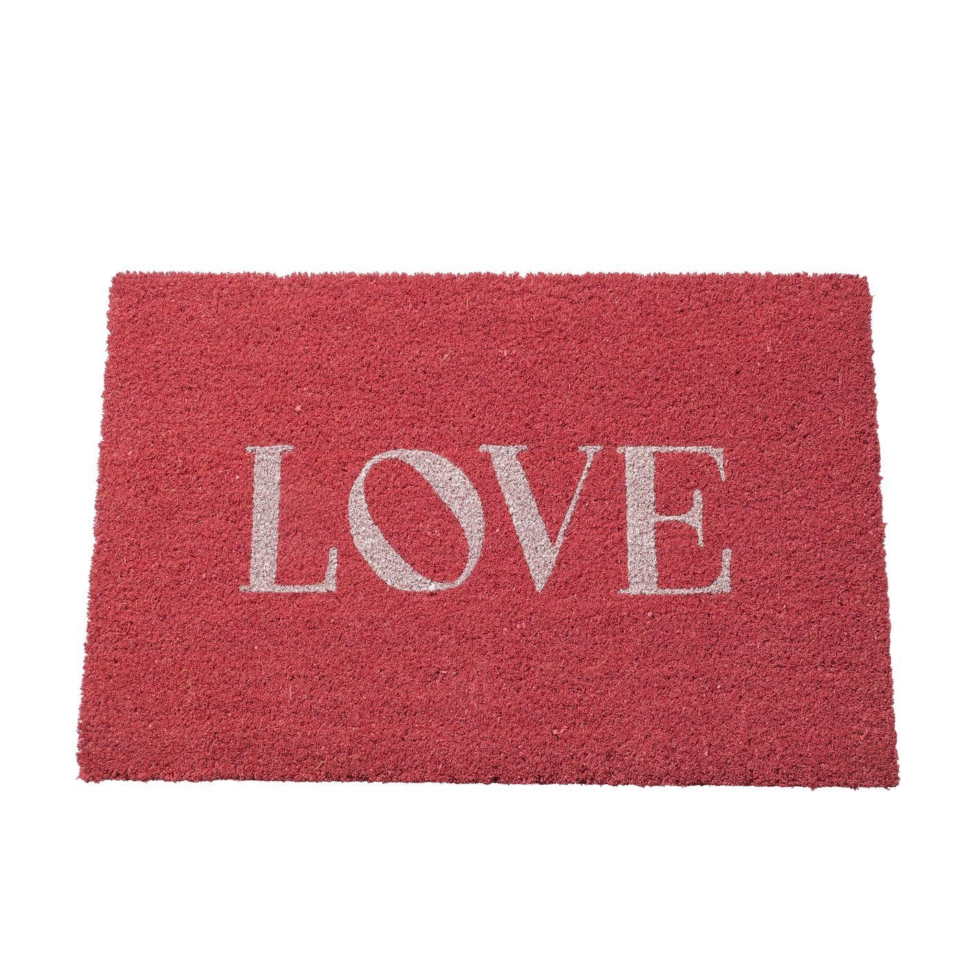 BOLTZE Fußmatte Elegante Fußmatte 'Love' in Rot mit stilvollem Schriftzug