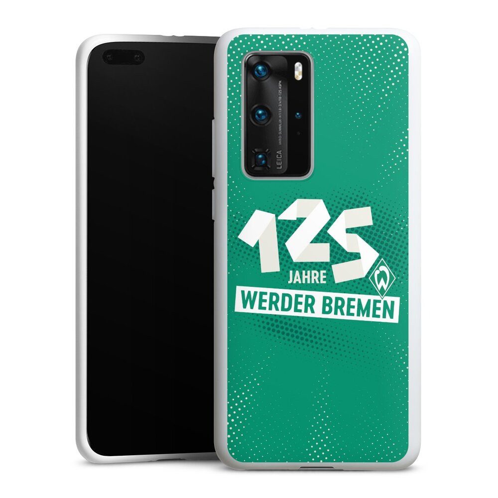 DeinDesign Handyhülle 125 Jahre Werder Bremen Offizielles Lizenzprodukt, Huawei P40 Pro Silikon Hülle Bumper Case Handy Schutzhülle