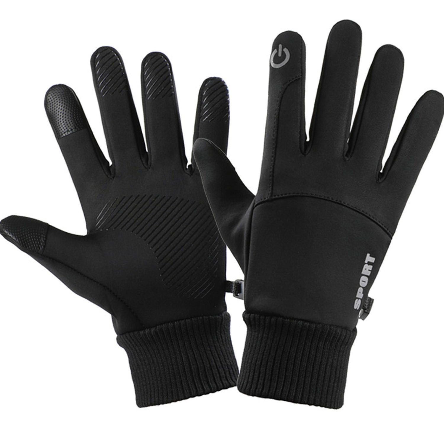 MAGICSHE Fahrradhandschuhe Unisex Touchscreen Handschuhe warme Handschuhe Geeignet zum Radfahren, Skifahren, Arbeiten im Freien schwarz